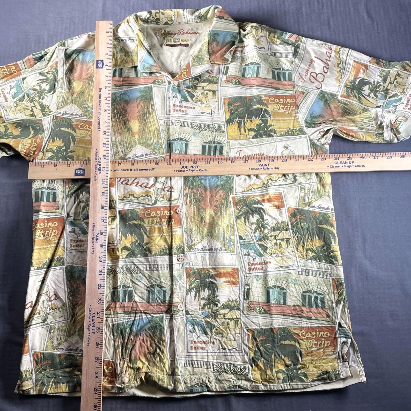 Tommy Bahama Tommy Bahama Shirt Mens XL Multicolor Silk Las Vegas Casino Hawaiian Aloha Shirt Short Sleeve Button-Up Graphic Print Mens (XL) Ladies? Size US XL / EU 56 / 4 - 3 Thumbnail
