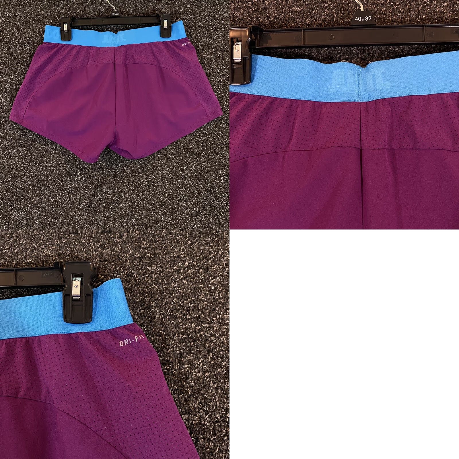 Nike Nike Shorts Womens Medium 30” Waist Lined Blue Purple 3” Inseam Running Workout Womens Size 32" / US 10 / IT 46 - 8 Thumbnail