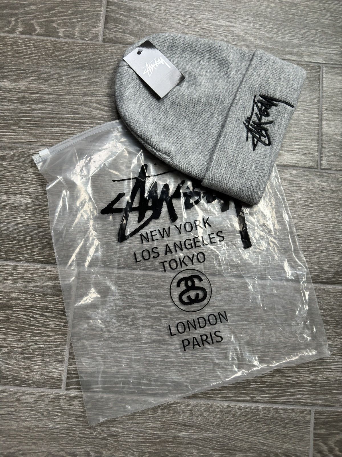 Stussy Gray stussy beanie Size ONE SIZE - 9 Thumbnail