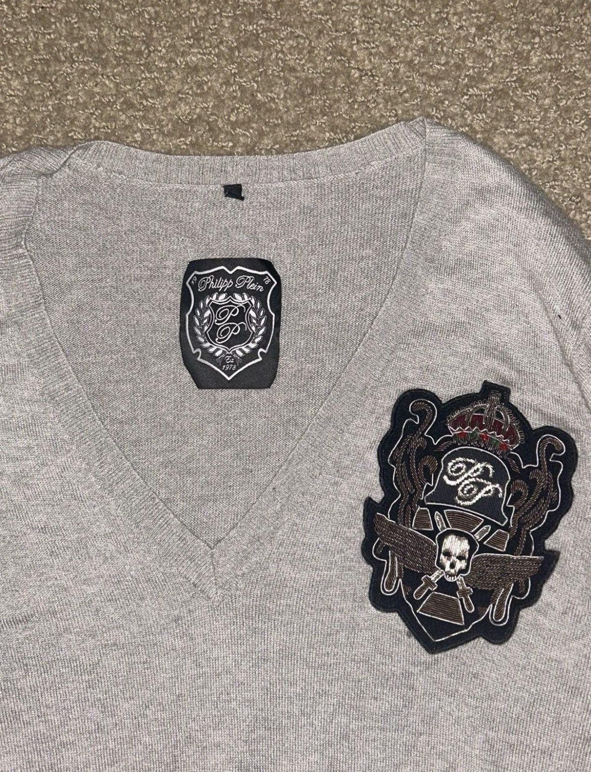 Philipp Plein Rare vintage philipp plein silk cashmere sweater emblem Size US M / EU 48-50 / 2 - 5 Thumbnail