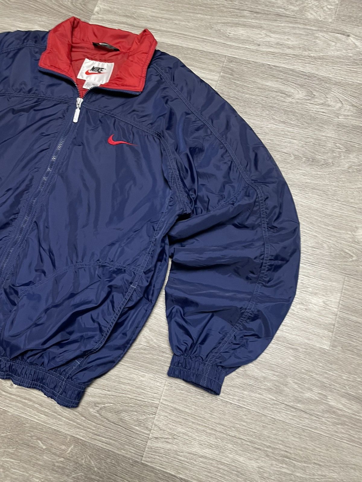 Nike Vintage 90s Nike Big Swoosh Logo Nylon Jacket Size US M / EU 48-50 / 2 - 6 Thumbnail
