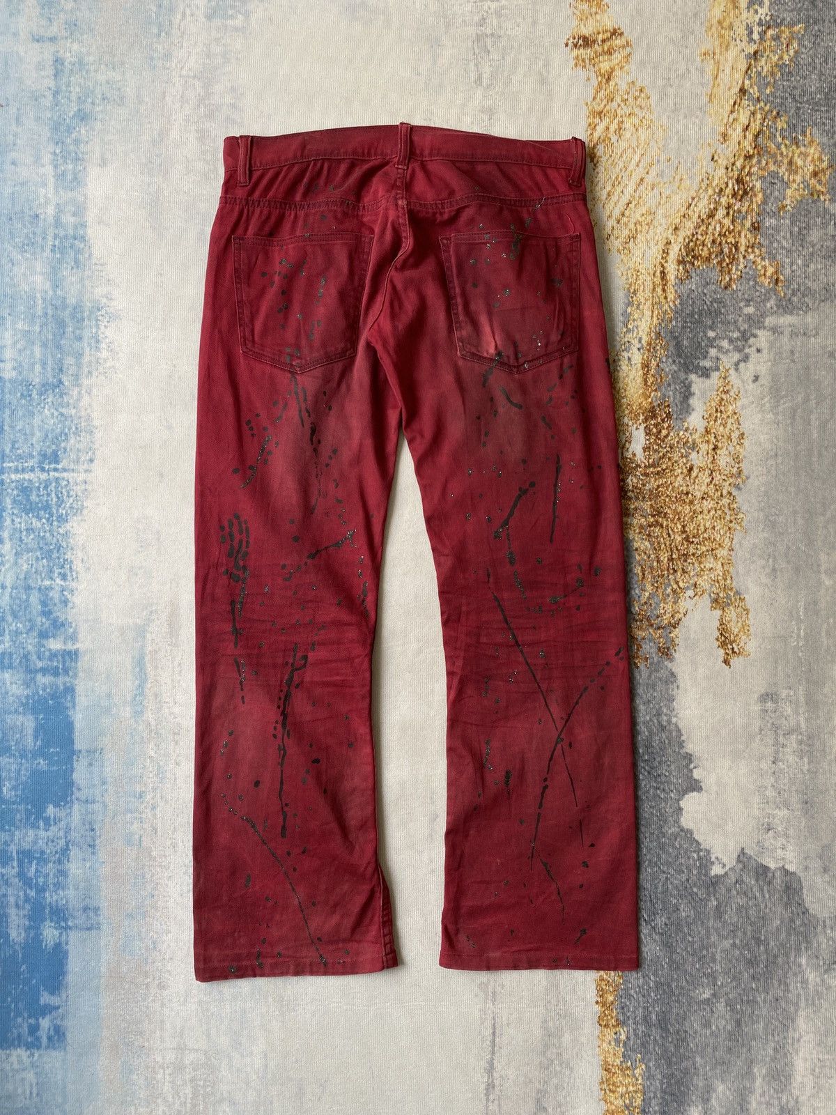 If Six Was Nine Flared K.U.I Japan Splatter Design Pant Size US 32 / EU 48 - 4 Thumbnail