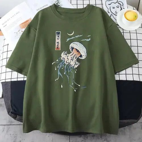 Individualized Shirts Oversized Jellyfish Cotton T-Shirt Size US XL / EU 56 / 4 - 2 Thumbnail