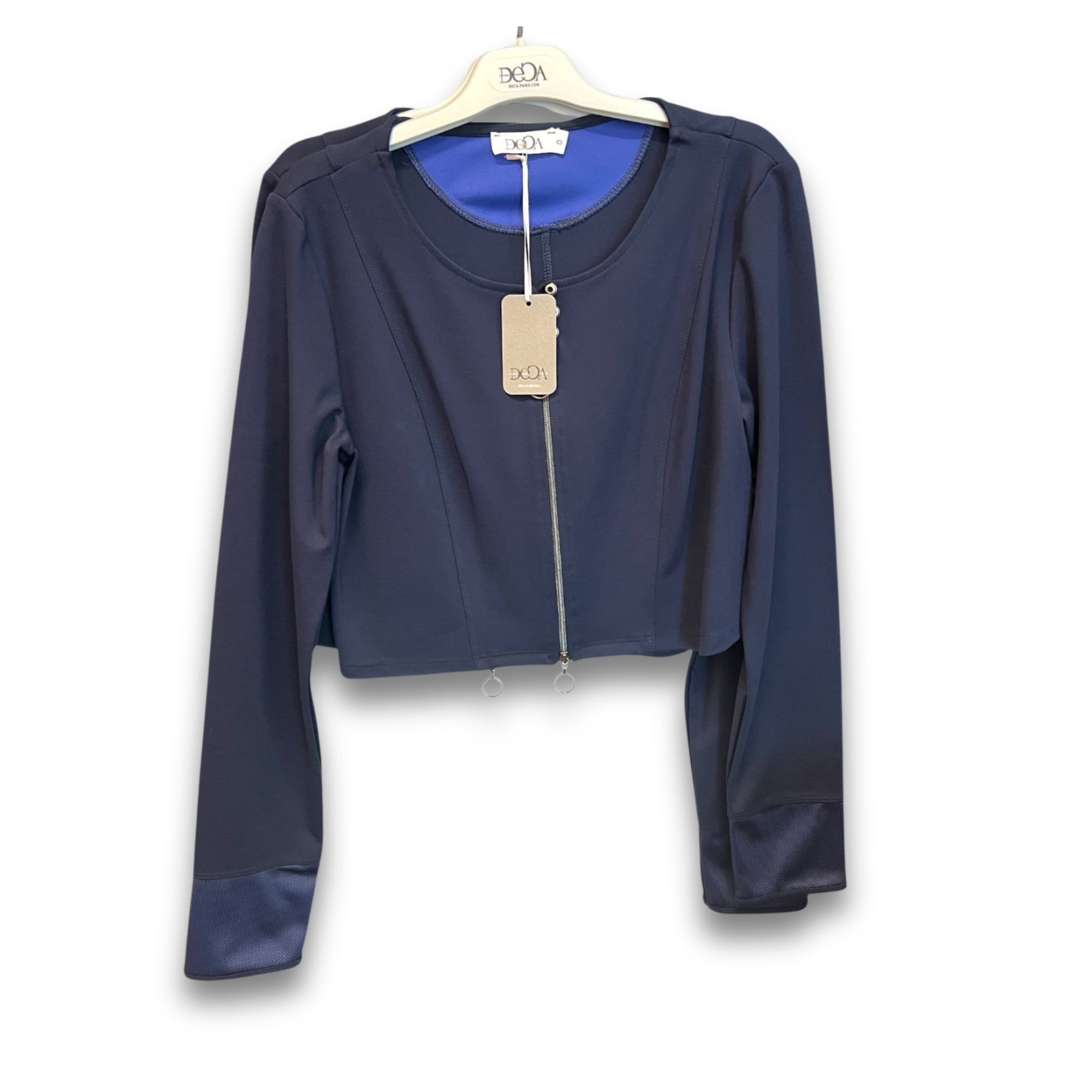 Other Deca Paris Long Sleeve Cropped Top Navy XS Size XS / US 0-2 / IT 36-38 - 4 Thumbnail