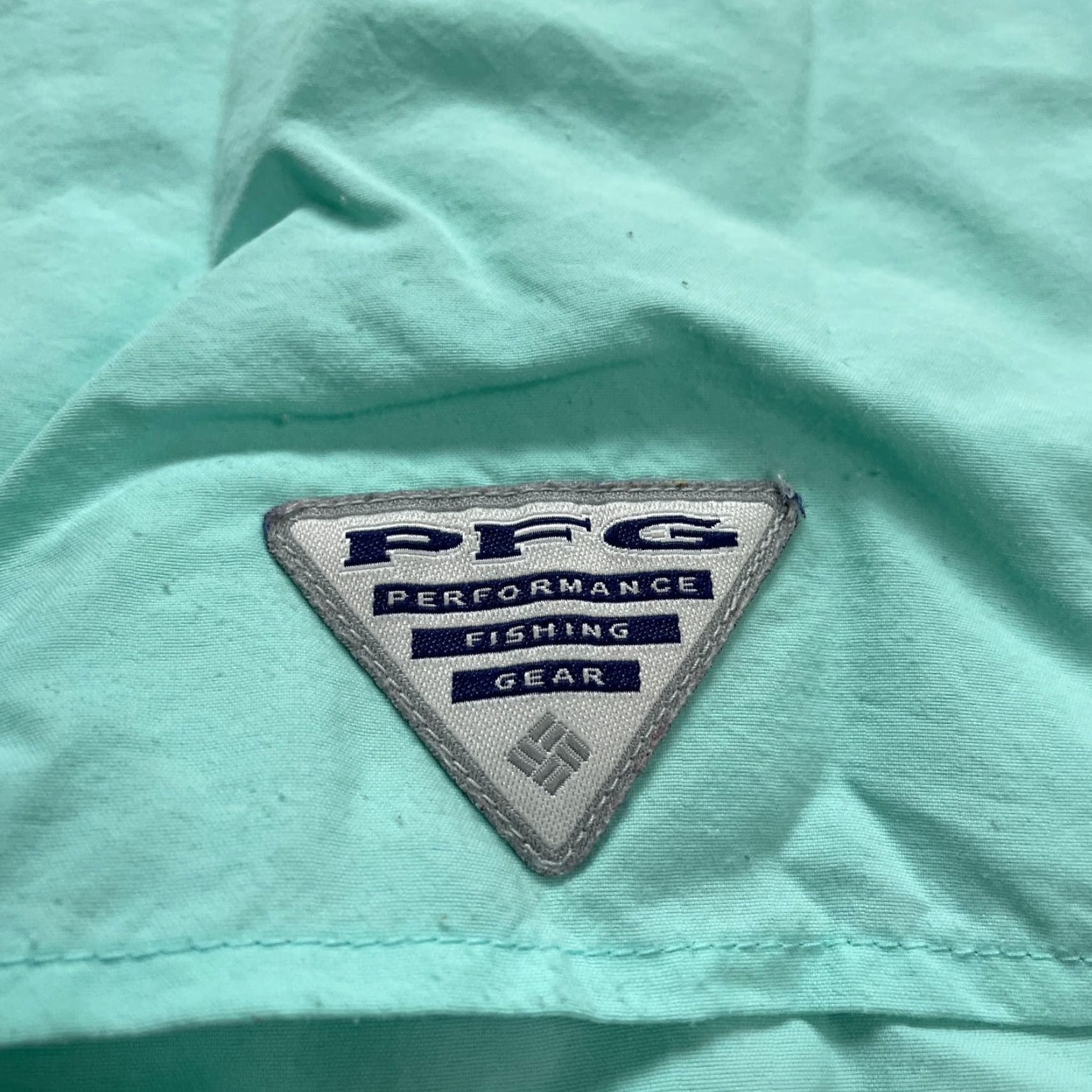 Vintage VINTAGE? No — Actually: Columbia PFG Omni-Shade Button-Up Shirt Mens 2XL Green Short Sleeve Casual Outdoor Size US XXL / EU 58 / 5 - 5 Thumbnail