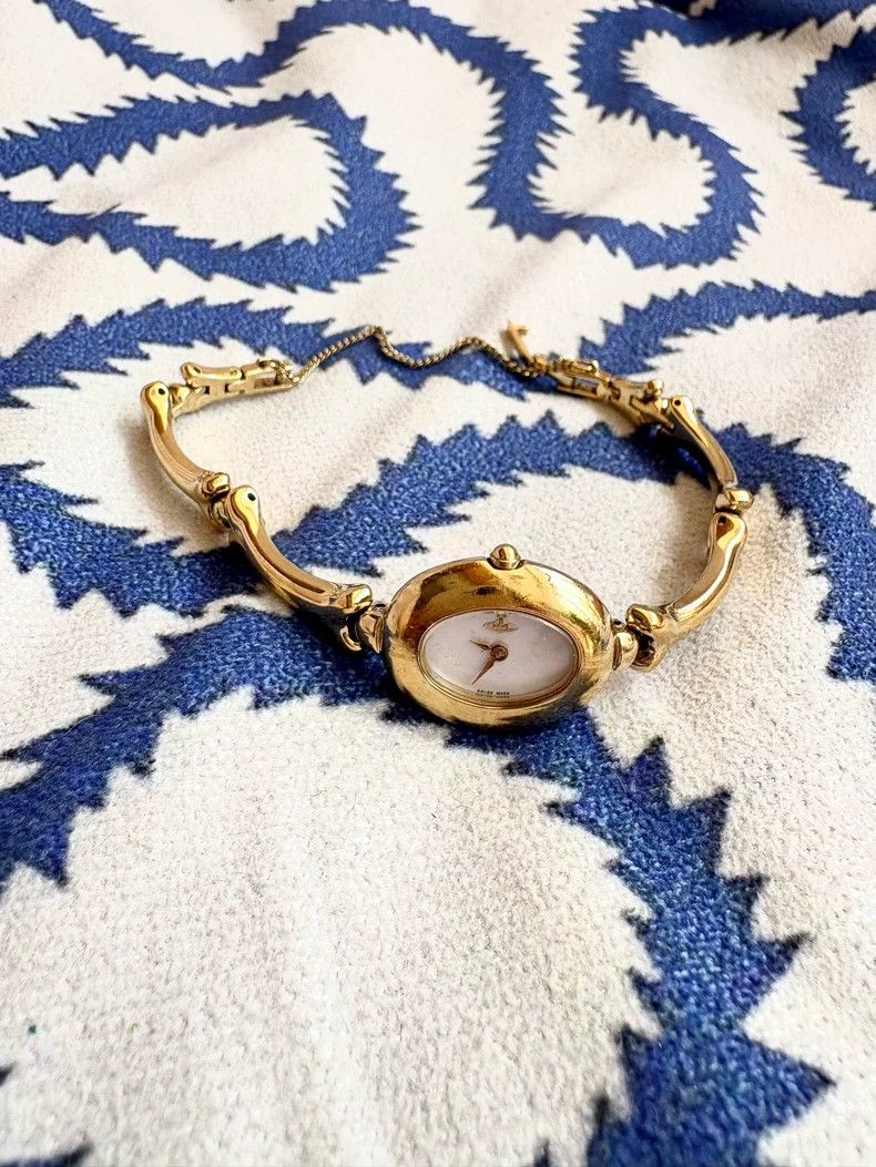 Vivienne Westwood Vivienne Westwood Vintage Mother-of-Pearl Dial Golden Bone Size ONE SIZE - 2 Thumbnail