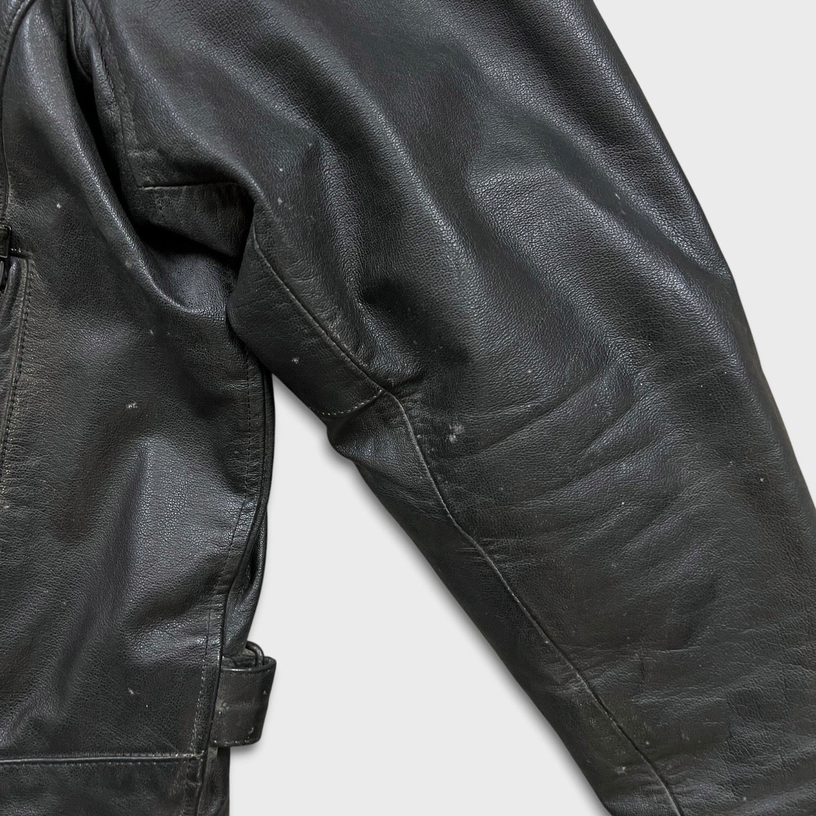Vintage Vintage Leather Jacket XL Moto Biker Multi Zipper Bomber Y2K Size US XL / EU 56 / 4 - 5 Thumbnail