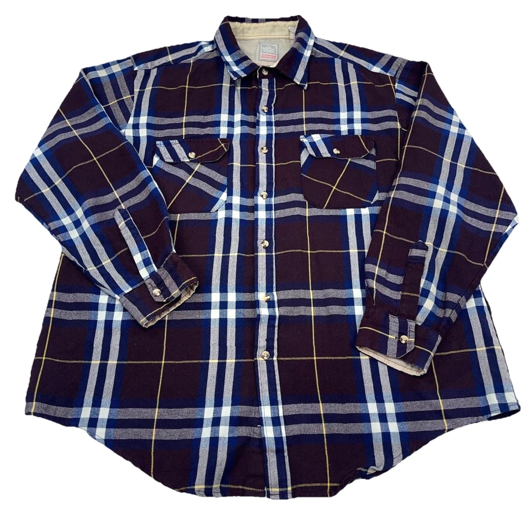 Vintage VINTAGE Outdoor Exchange Shirt Men XL Purple Plaid Button Up 80s Acrylic Flannel Size US XL / EU 56 / 4 - 3 Thumbnail