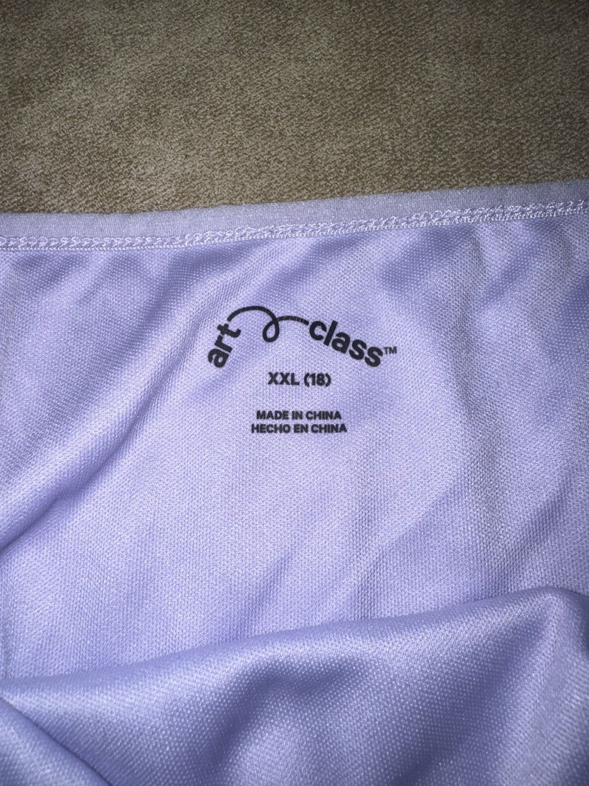 Other Art Class Mini Skirt Lavender White Flowers Size XXL Mesh Size 24" / US 00 / IT 34 - 2 Thumbnail