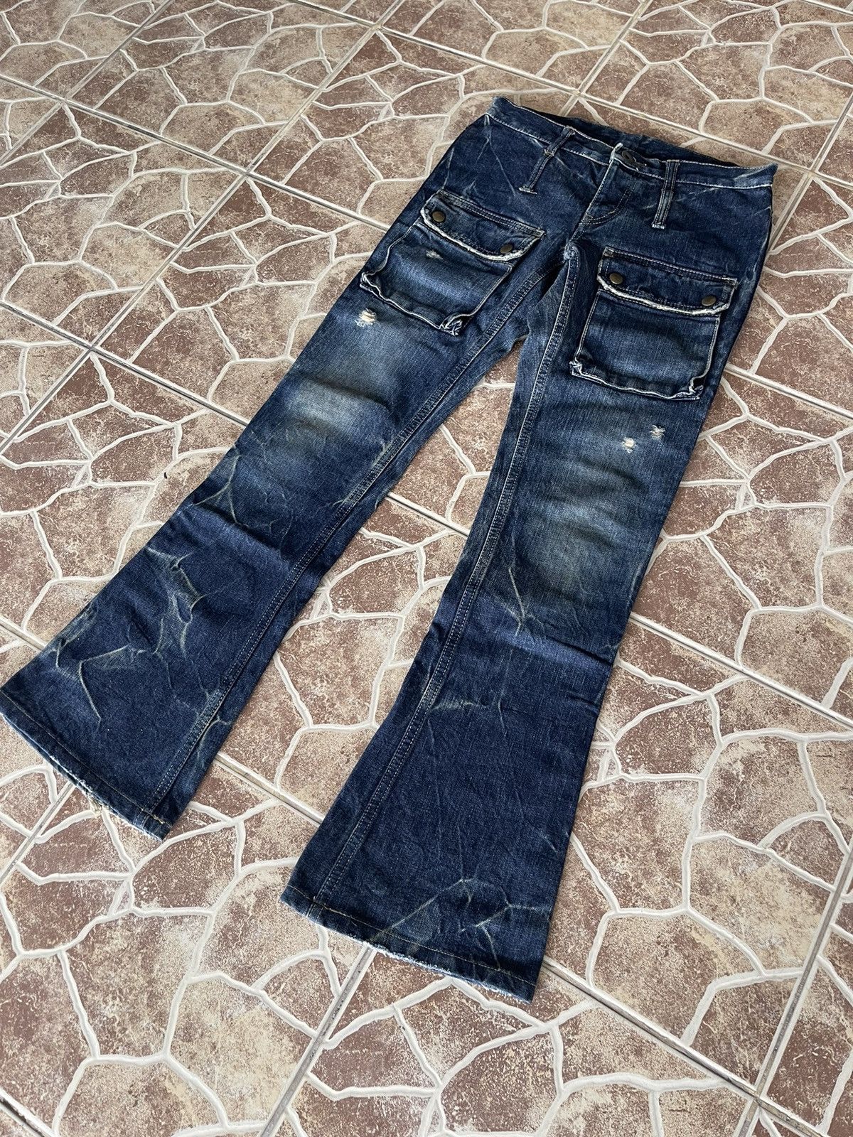 Hysteric Glamour 🔥FLARED HYSTERIC GLAMOUR Japan Bush Pants Punk Jeans Size US 27 - 4 Thumbnail