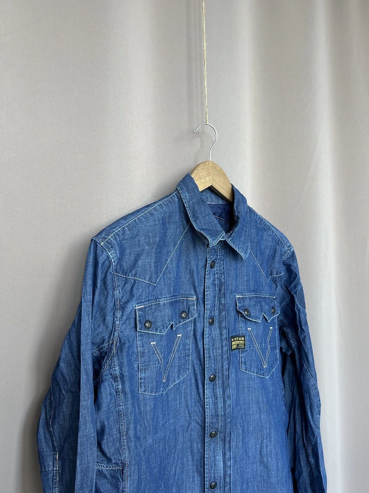 G-Star G-Star Raw Denim Motor Front Shirt Men Size M Long Sleeve Size US M / EU 48-50 / 2 - 3 Thumbnail