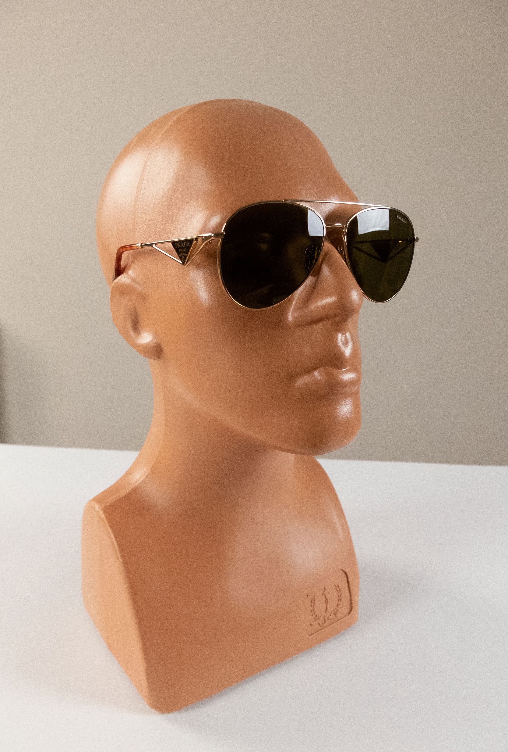 Prada PRADA gold tone metal aviator frame sunglasses authentic Size ONE SIZE - 3 Thumbnail