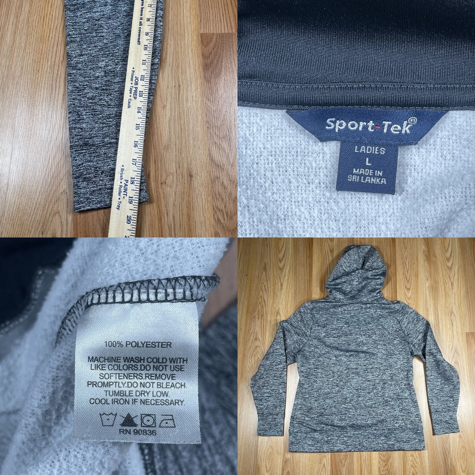 Vintage Sport Tek Hoodie Womens L Large Gray Derry Demons Polyester Pullover Hooded Size L / US 10 / IT 46 - 8 Thumbnail