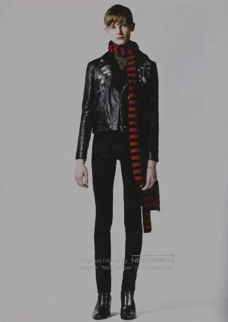 Saint Laurent Paris Saint Laurent Badge Leather Jacket 15FW. Size US S / EU 44-46 / 1 - 7 Thumbnail