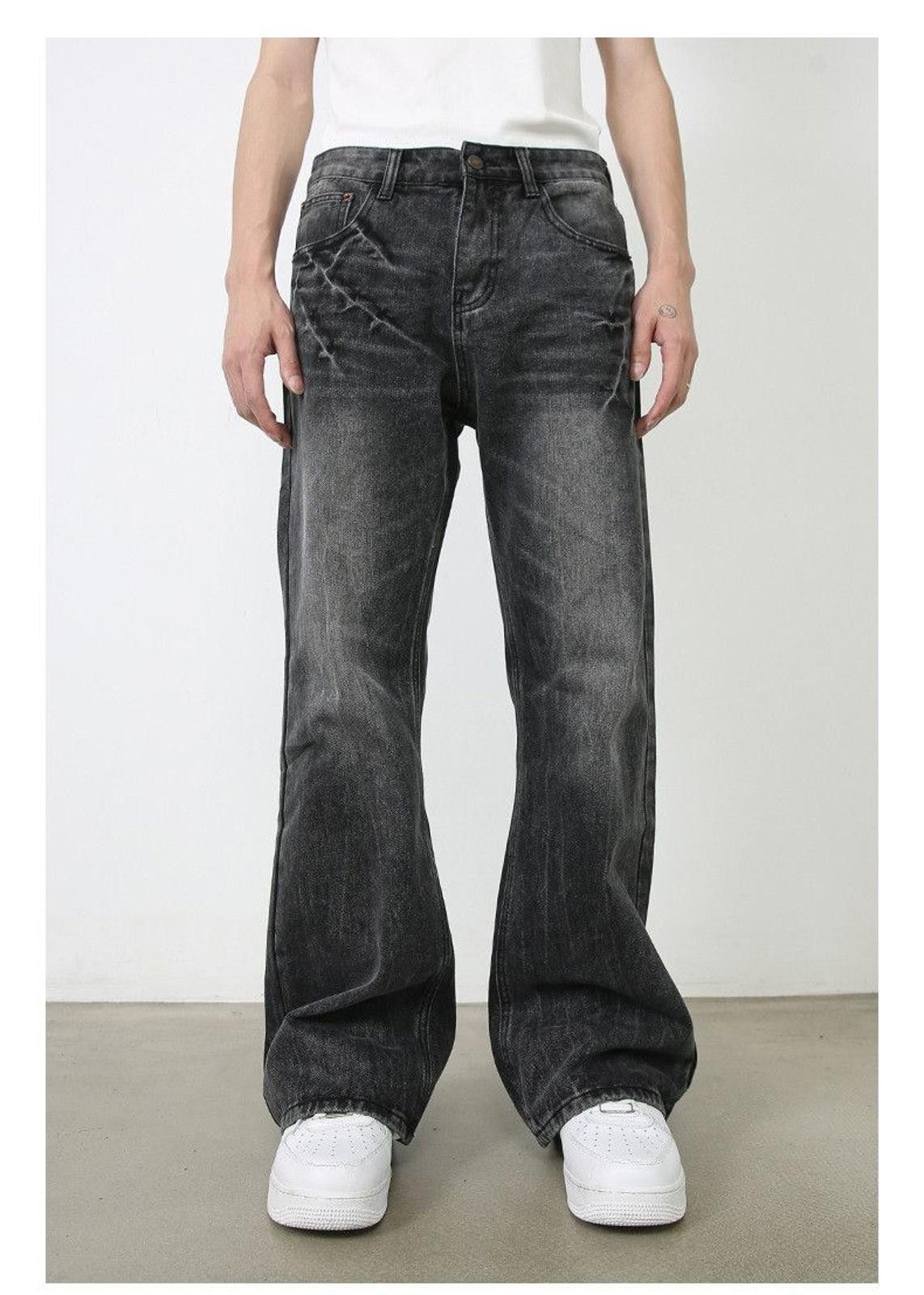Jean Gray Stacked Denim Jeans Size US 32 / EU 48 - 1 Thumbnail