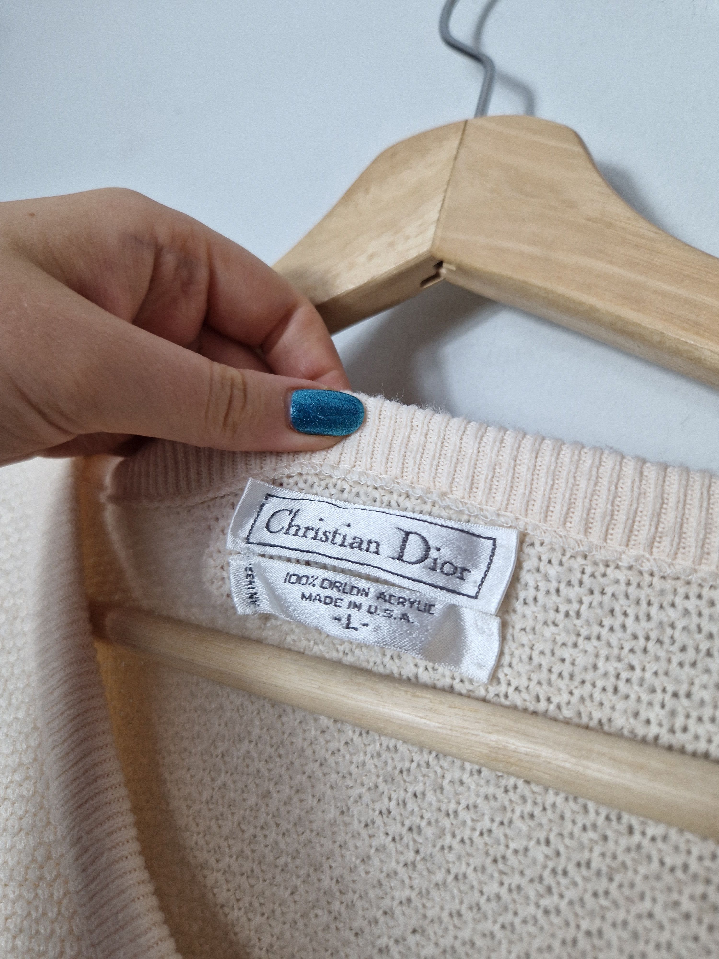 Christian Dior vintage ecru sweater