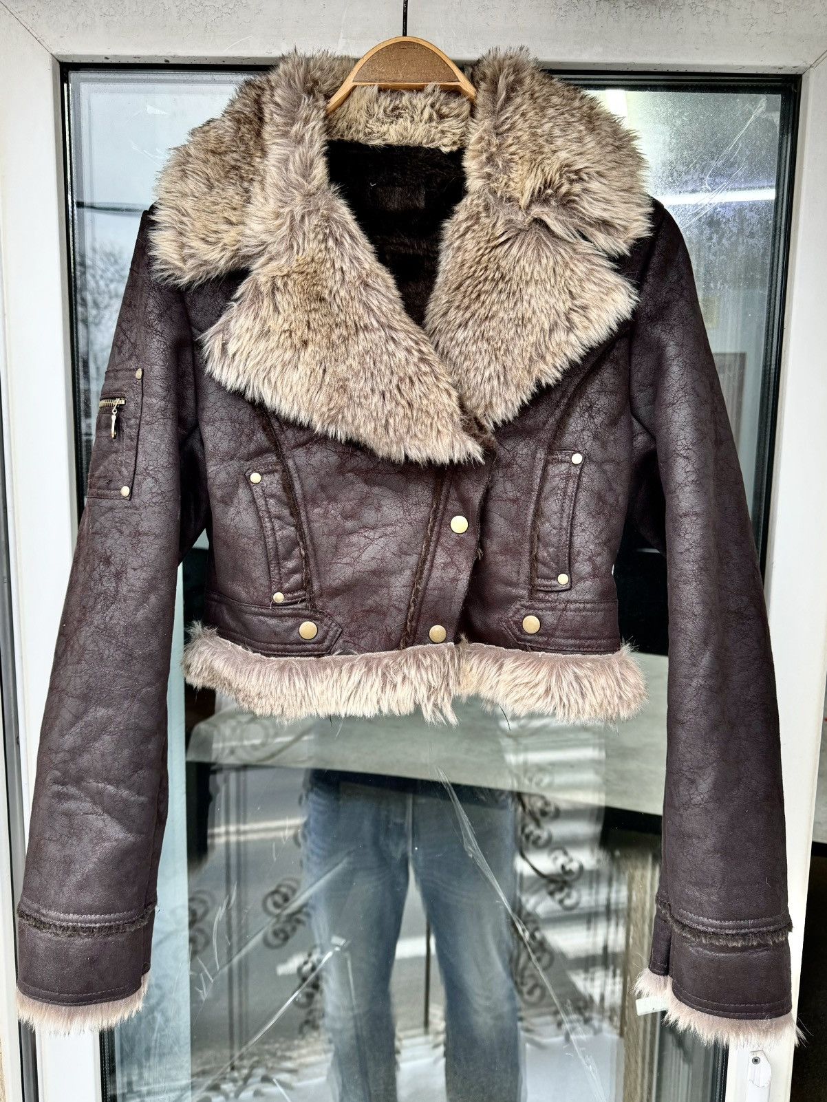 Other Vintage Cropped Faded Suede Fur Jacket Size US S / EU 44-46 / 1 - 1 Thumbnail