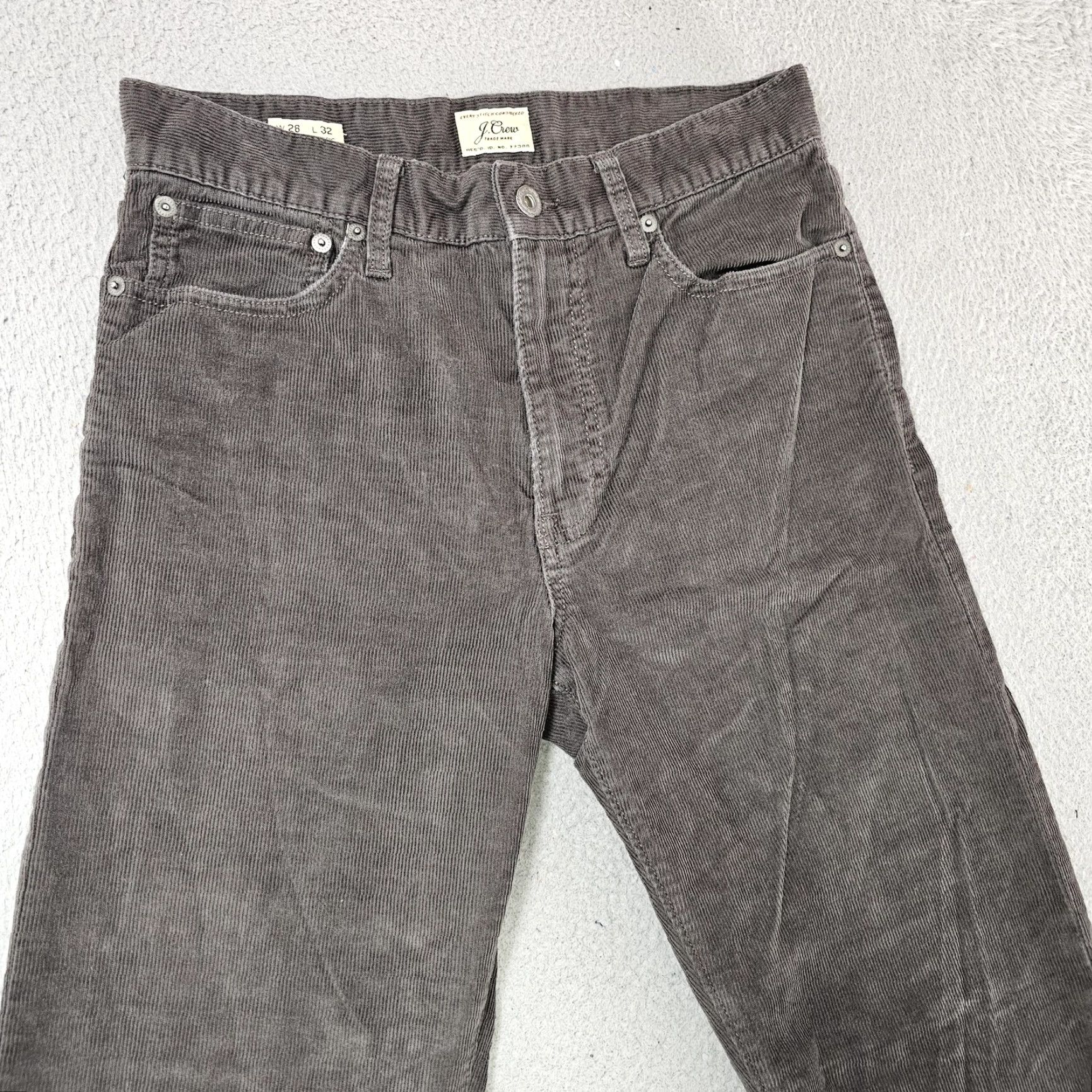 J.Crew J.Crew Corduroy Pants Mens 28x30 Taupe Classic Straight 5 Pocket Stretch Casual Size US 28 / EU 44 - 2 Thumbnail