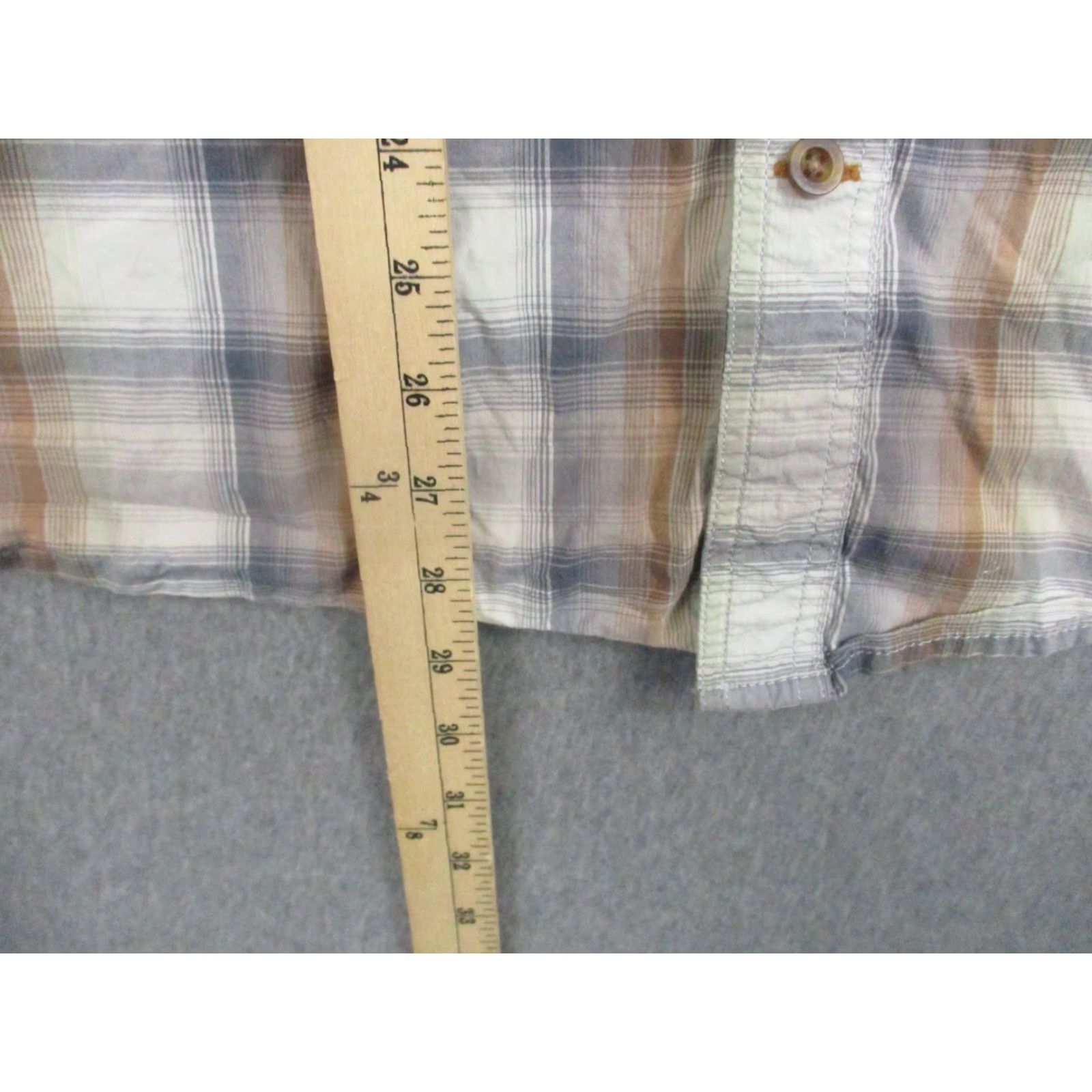 Carhartt Carhartt Shirt Mens Large Brown Gray Plaid Short Sleeve Button Front Relaxed Fit Size US L / EU 52-54 / 3 - 6 Thumbnail
