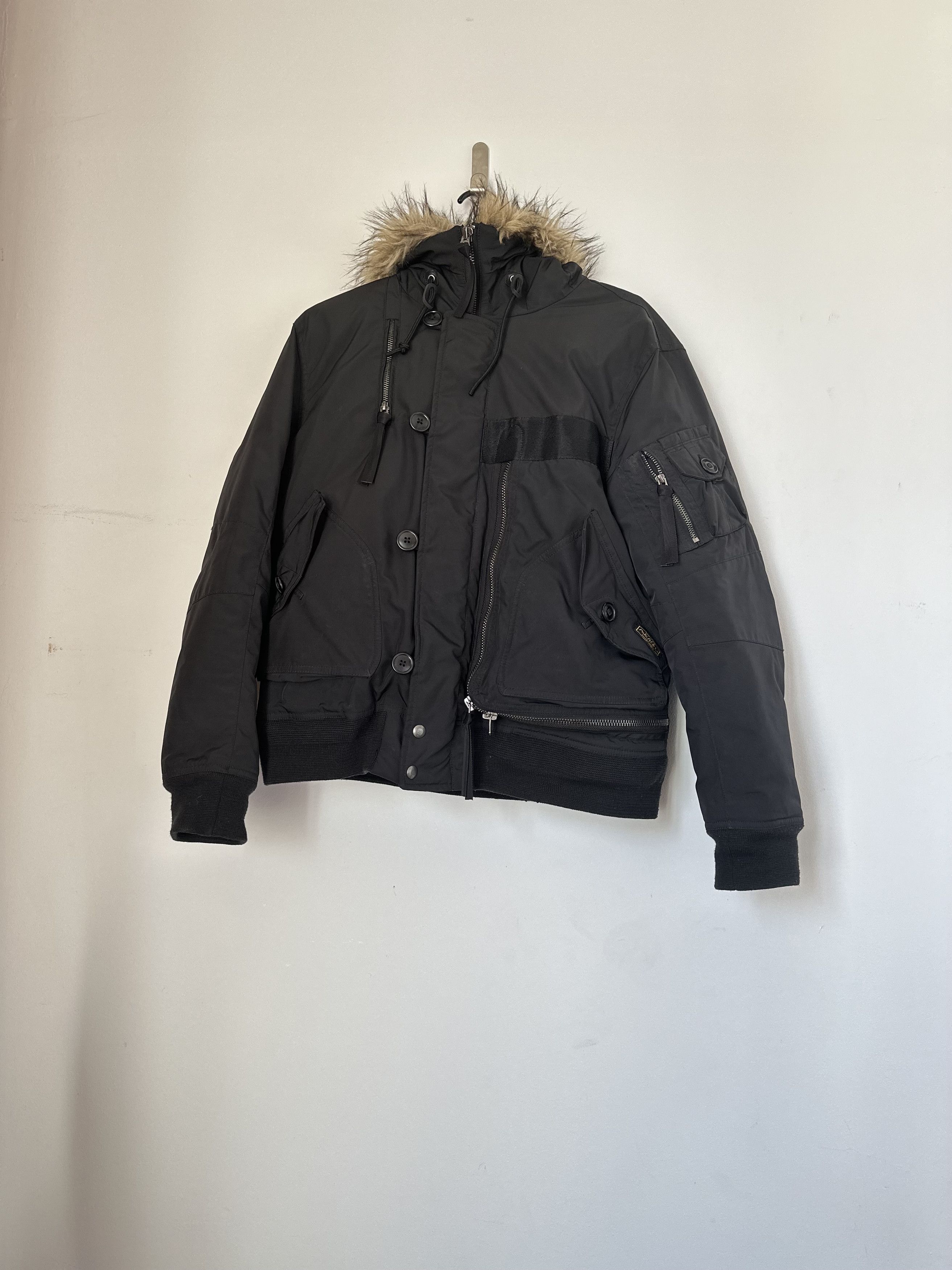 image of Polo Ralph Lauren Military/combat Hooded Down Bomber Jacket in Black, Men's (Size Large)