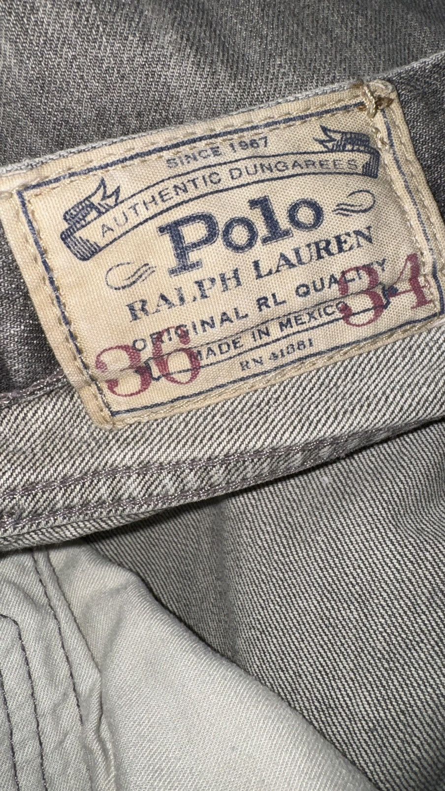Polo Ralph Lauren Polo Ralph Lauren gray jeans denim 36x34 rare vintage Size US 36 / EU 52 - 7 Thumbnail