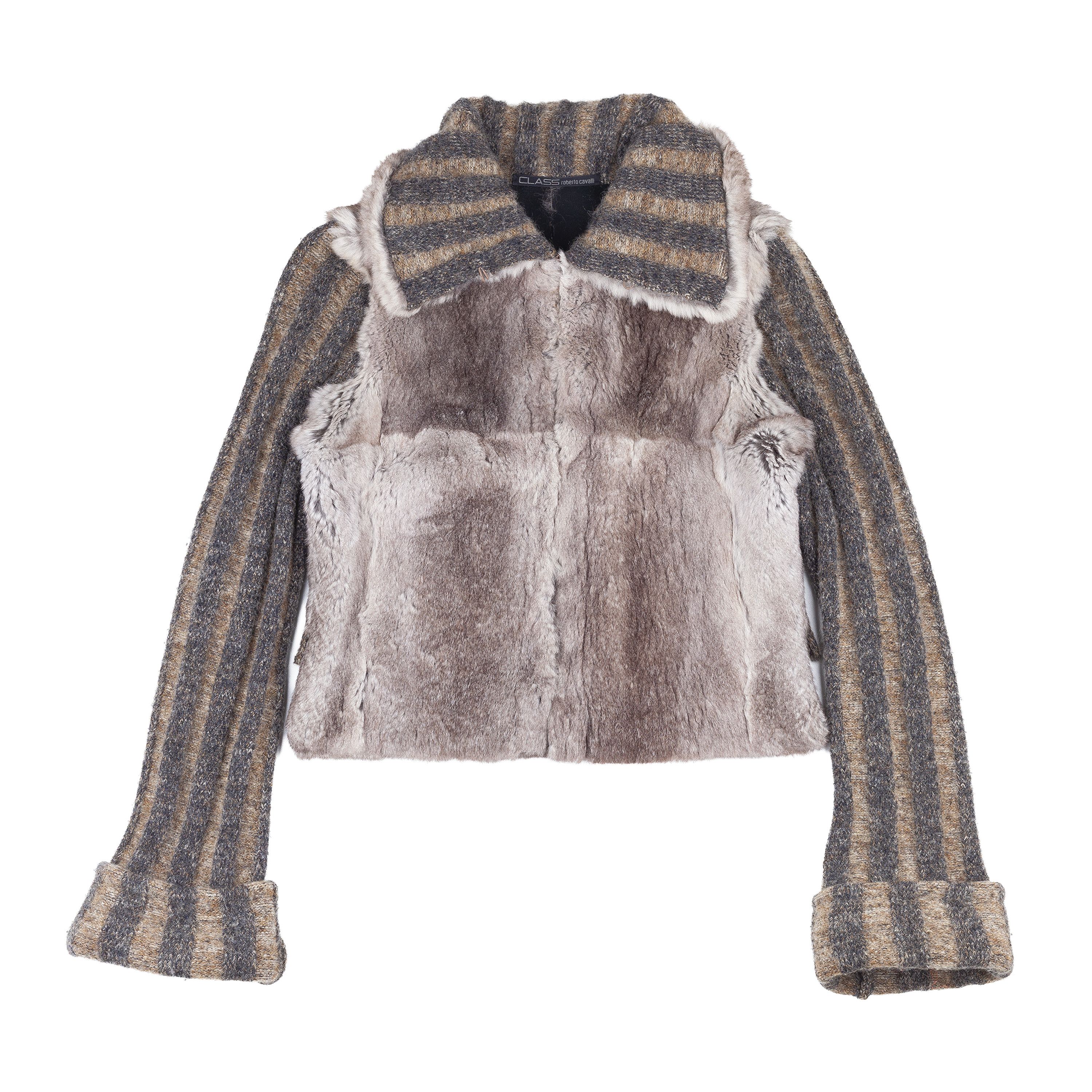 Cavalli Class Roberto Cavalli CLASS Vintage Rabbit Fur Jacket Size M / US 6-8 / IT 42-44 - 1 Thumbnail