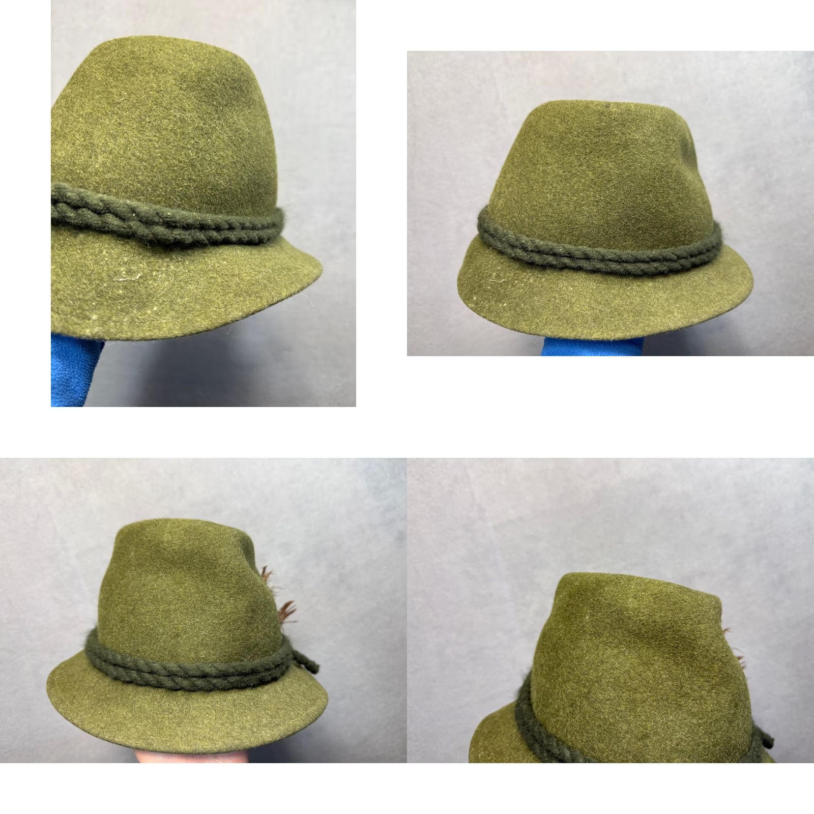 Vintage Vintage CAPO Austrian Tyrolean National Fedora Hat Size 60 Green Wool Fedora Capo Capo 60 Mens Womens Boys Girls Size ONE SIZE - 8 Thumbnail