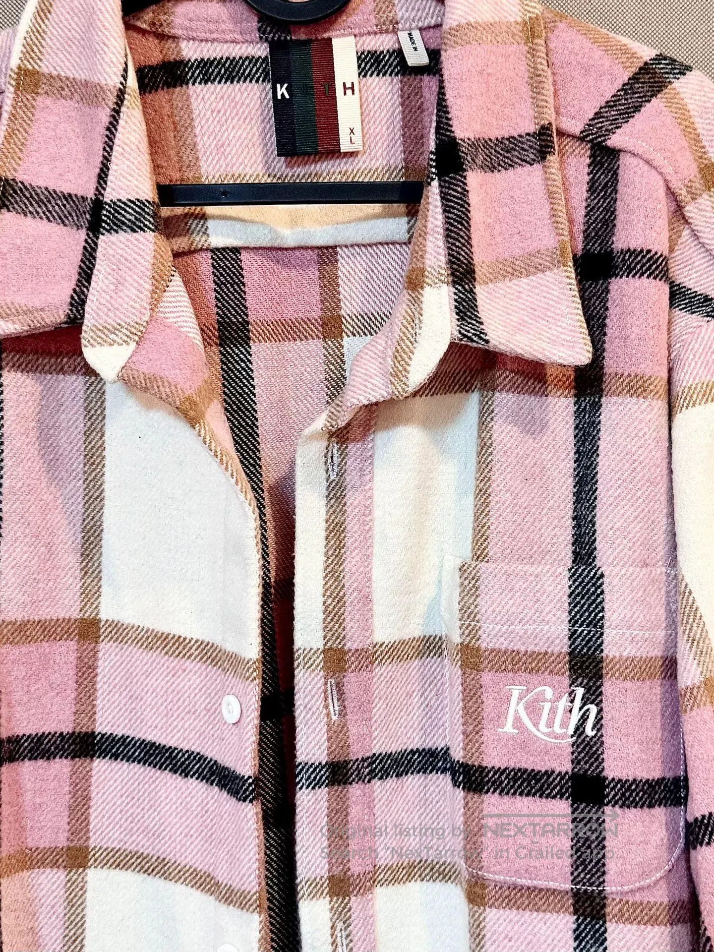 Kith KITH NYC OG Pink Plaid Wool Shirt. Size US L / EU 52-54 / 3 - 3 Thumbnail