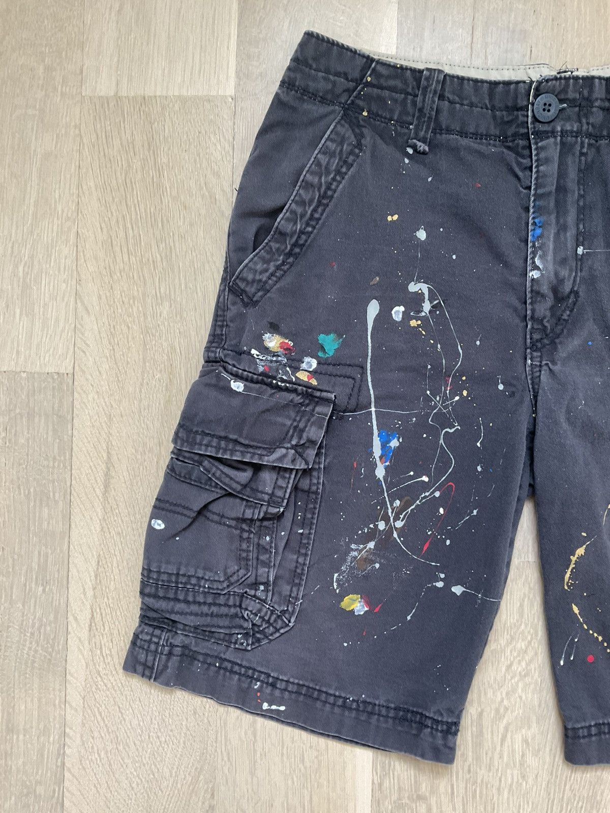 UNIONBAY UNIONBAY Cargo Shorts Paint Splatter Distressed Pants Size US 30 / EU 46 - 3 Thumbnail