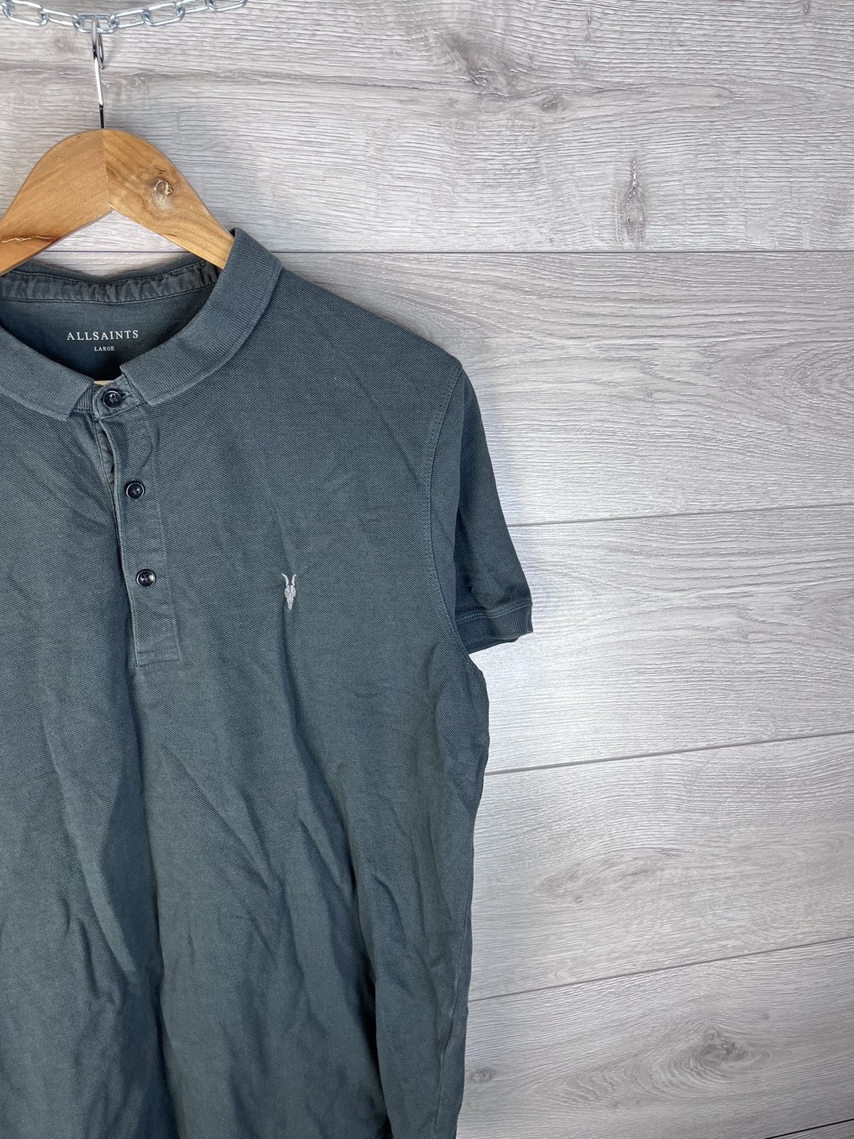 Allsaints Men’s polo Allsaints size L green cotton 100% Size US L / EU 52-54 / 3 - 3 Thumbnail