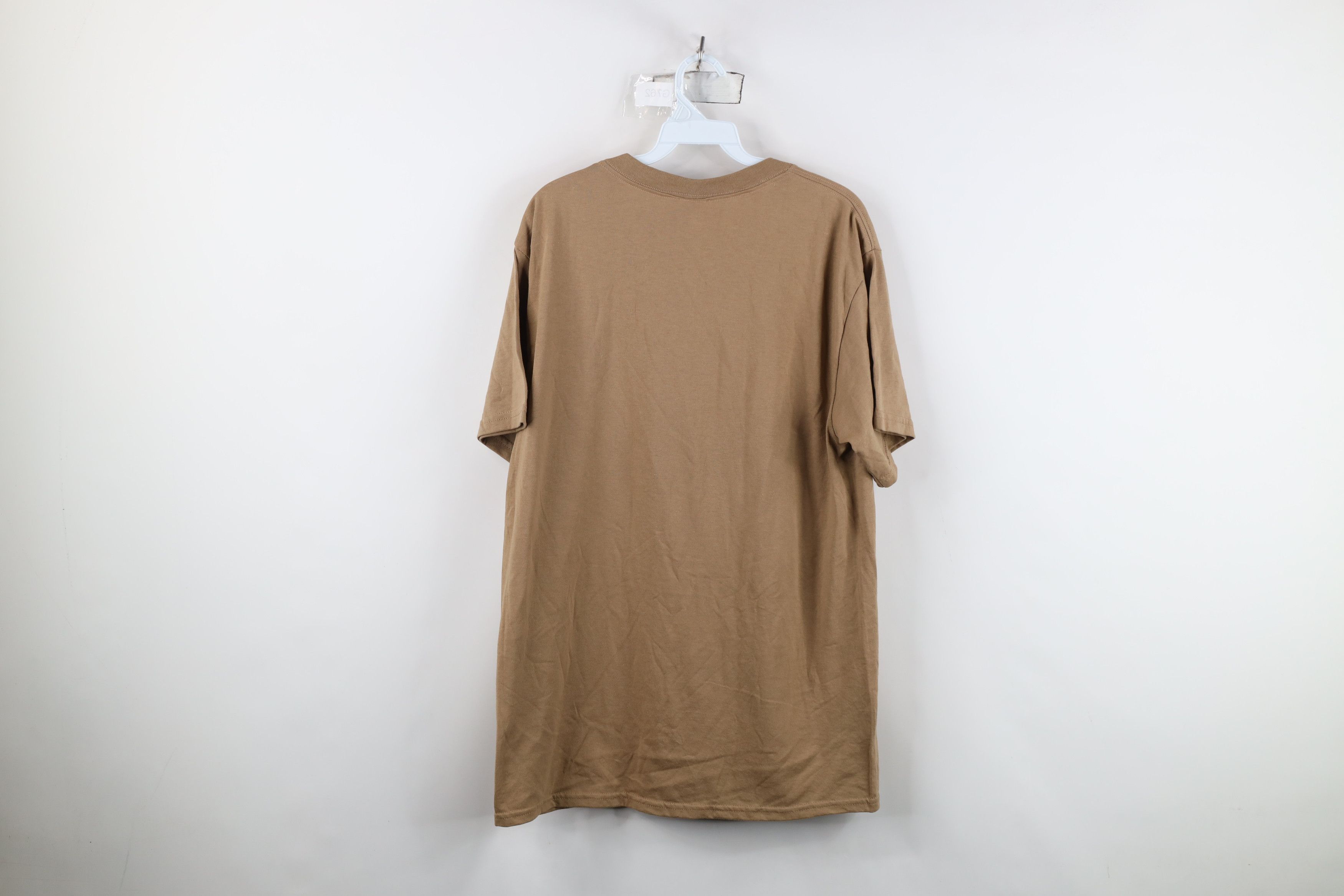 Vintage Vintage 90s Streetwear Short Sleeve T-Shirt Beige Khaki Size US L / EU 52-54 / 3 - 12 Thumbnail