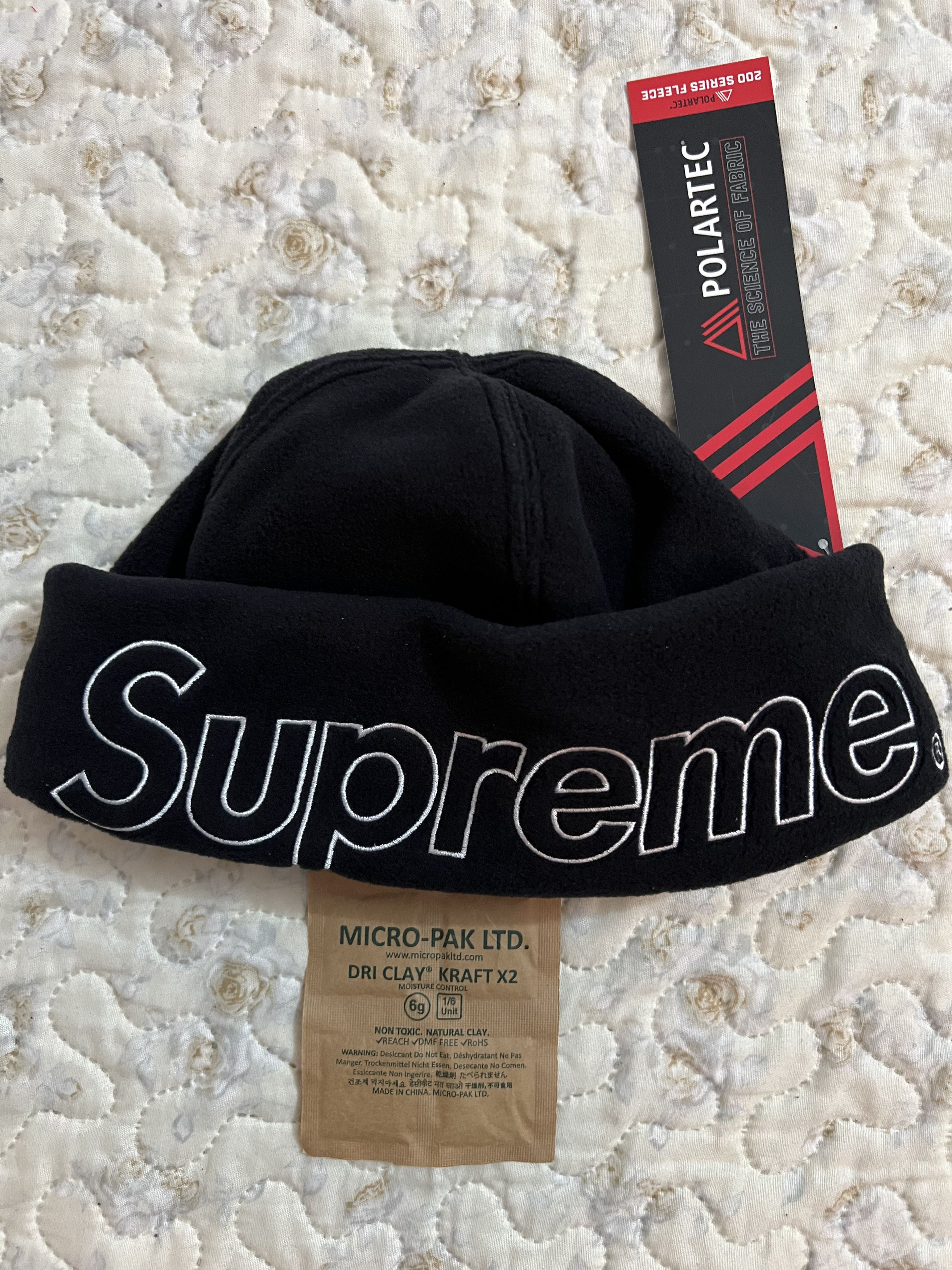 Supreme Supreme Polartec Beanie (FW23) Black fleece | Grailed