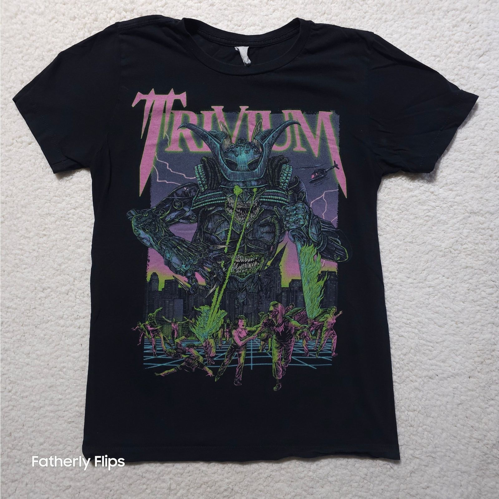 Other Trivium Shogun Neon Kaiju Band T-Shirt Mens Small Black Size S / US 4 / IT 40 - 1 Thumbnail