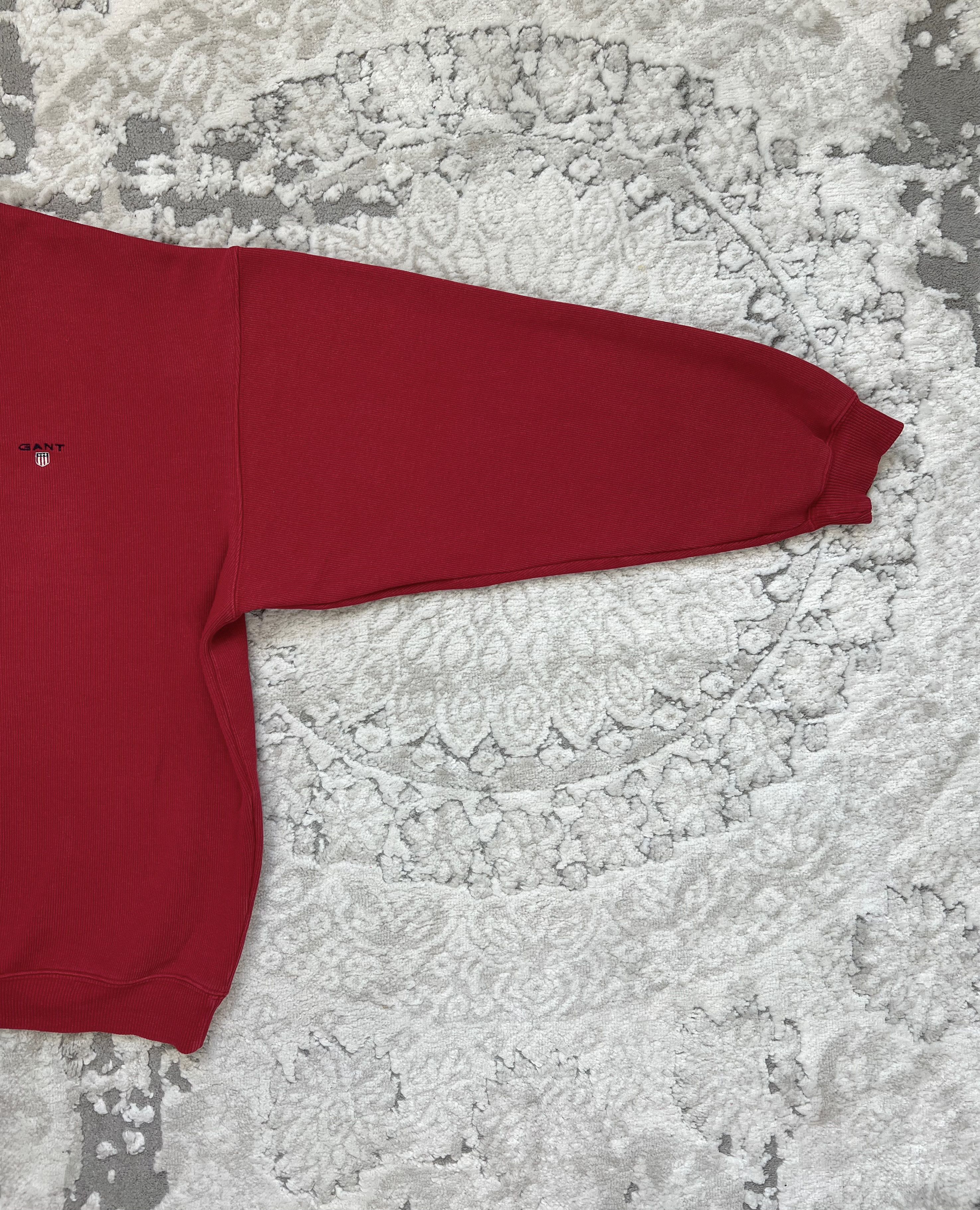 Gant × Vintage Vintage GANT V-Neck Cotton Sweater Red – 2000s – Size L Size US L / EU 52-54 / 3 - 5 Thumbnail