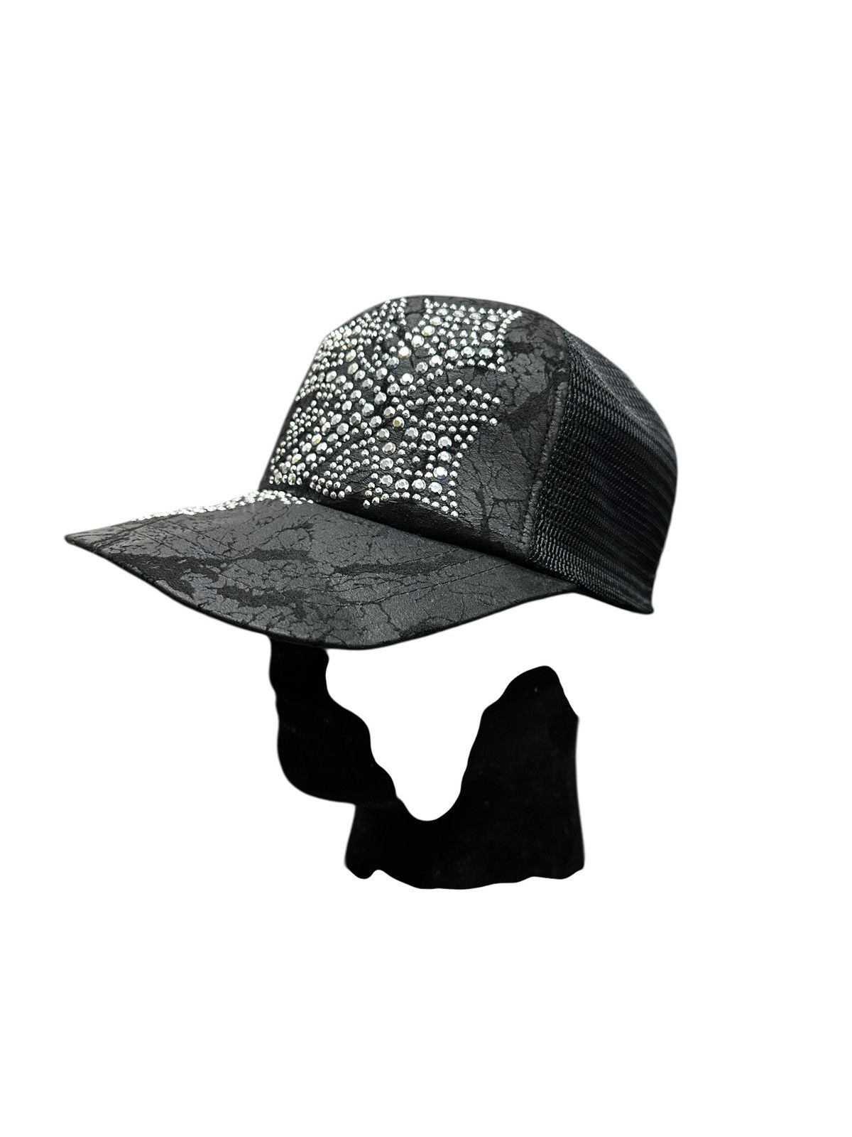 Japanese Brand Black Trucker Cap Inspired by Chrome H Size ONE SIZE - 1 Thumbnail