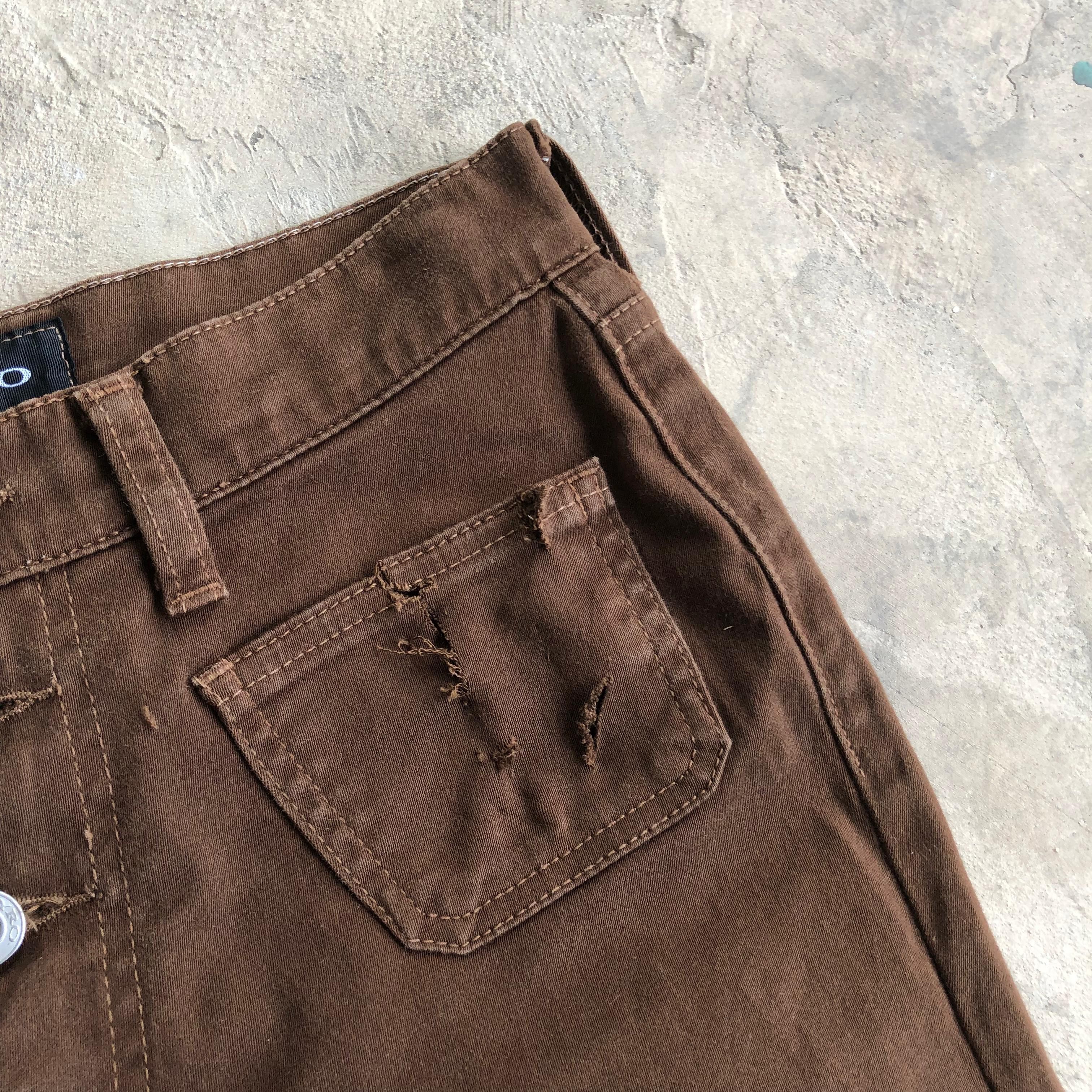 14th Addiction × If Six Was Nine × Le Grande Bleu (L.G.B.) Distressed Bell Bottom Pants Size US 28 / EU 44 - 7 Thumbnail