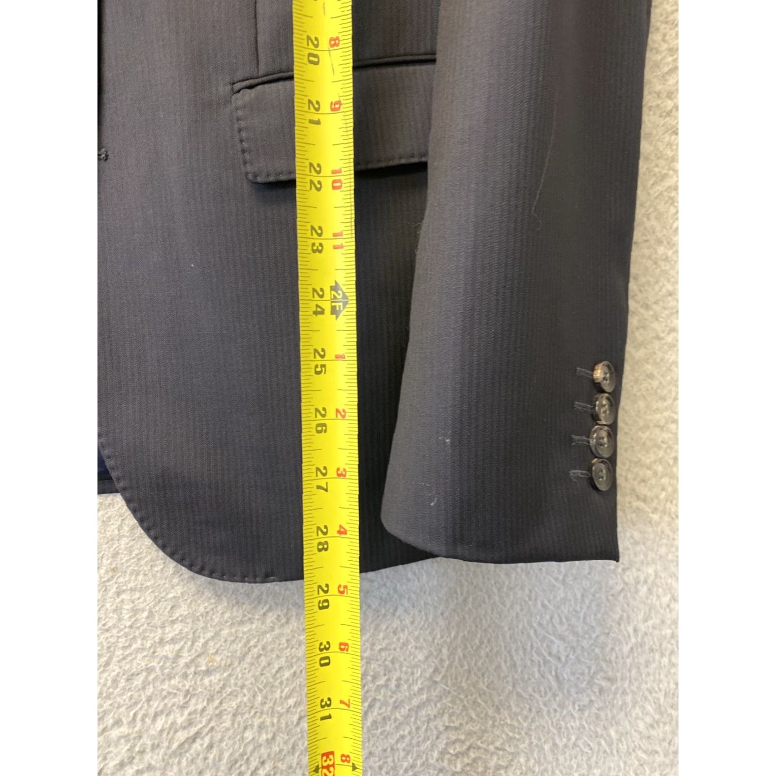 Zara Zara Men's Black 2 Button Blazer Suit Jacket Pants Size 40 Black /120-2 Size 40R - 6 Thumbnail