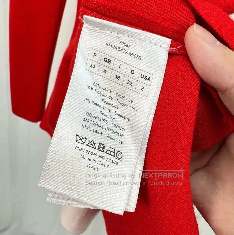 Dior Dior Red Wool Long Sleeve Top . Size XS / US 0-2 / IT 36-38 - 6 Thumbnail