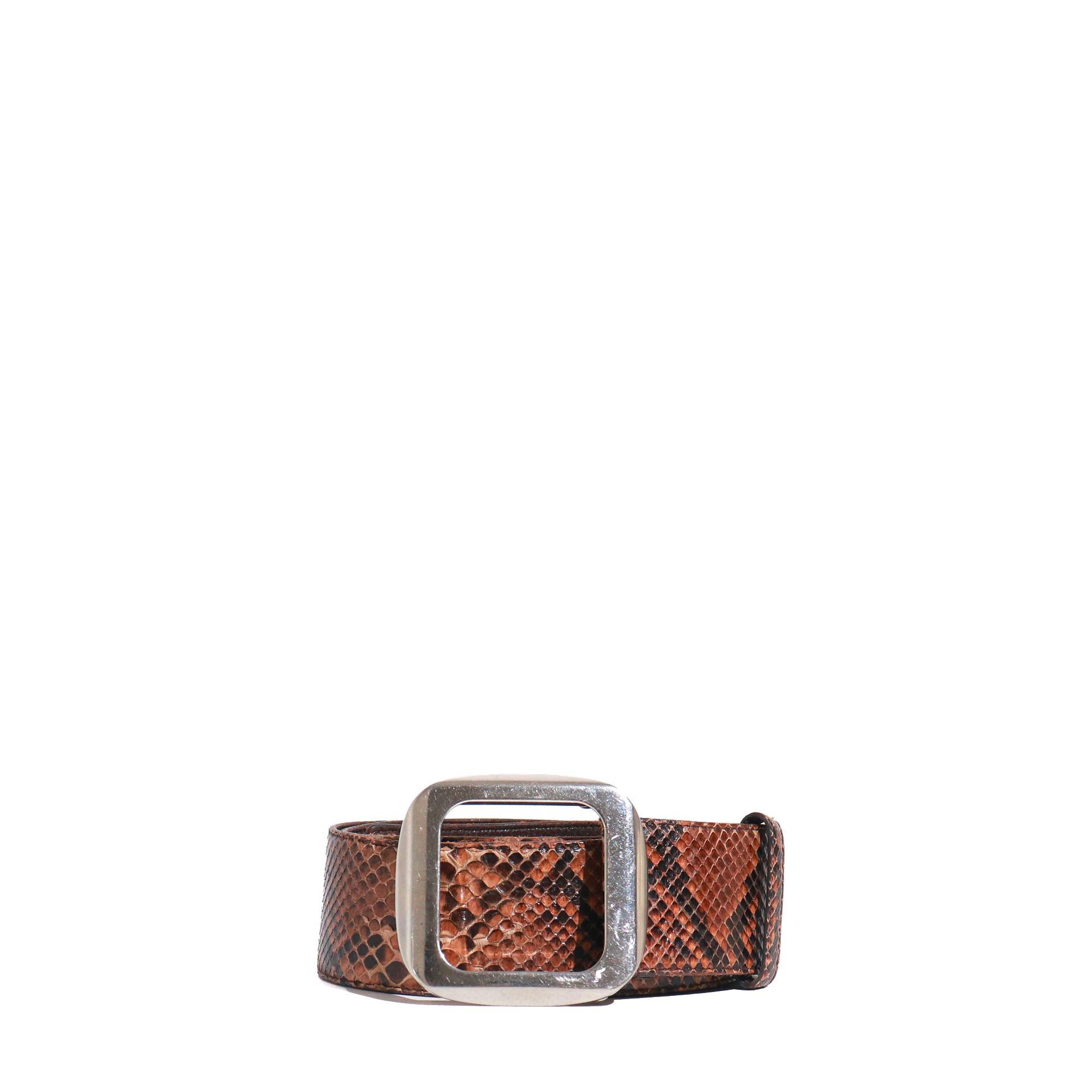Prada PRADA - Vintage brown python belt (T85) Size ONE SIZE - 1 Thumbnail