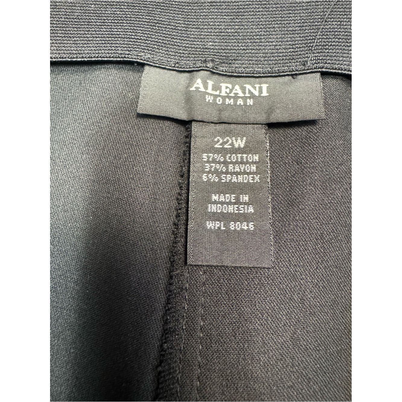 Alfani NWT New Alfani Straight Leg Black Graphic Lines Print Pant Size 42" / US 20 - 6 Thumbnail