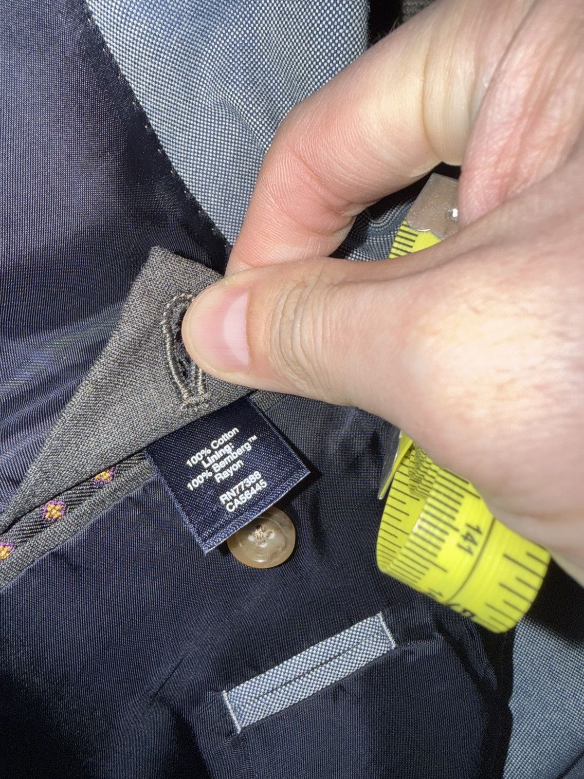 J.Crew J. Crew 46R Sport Coat 100% Cotton Chambray Blue Size 46R - 3 Thumbnail