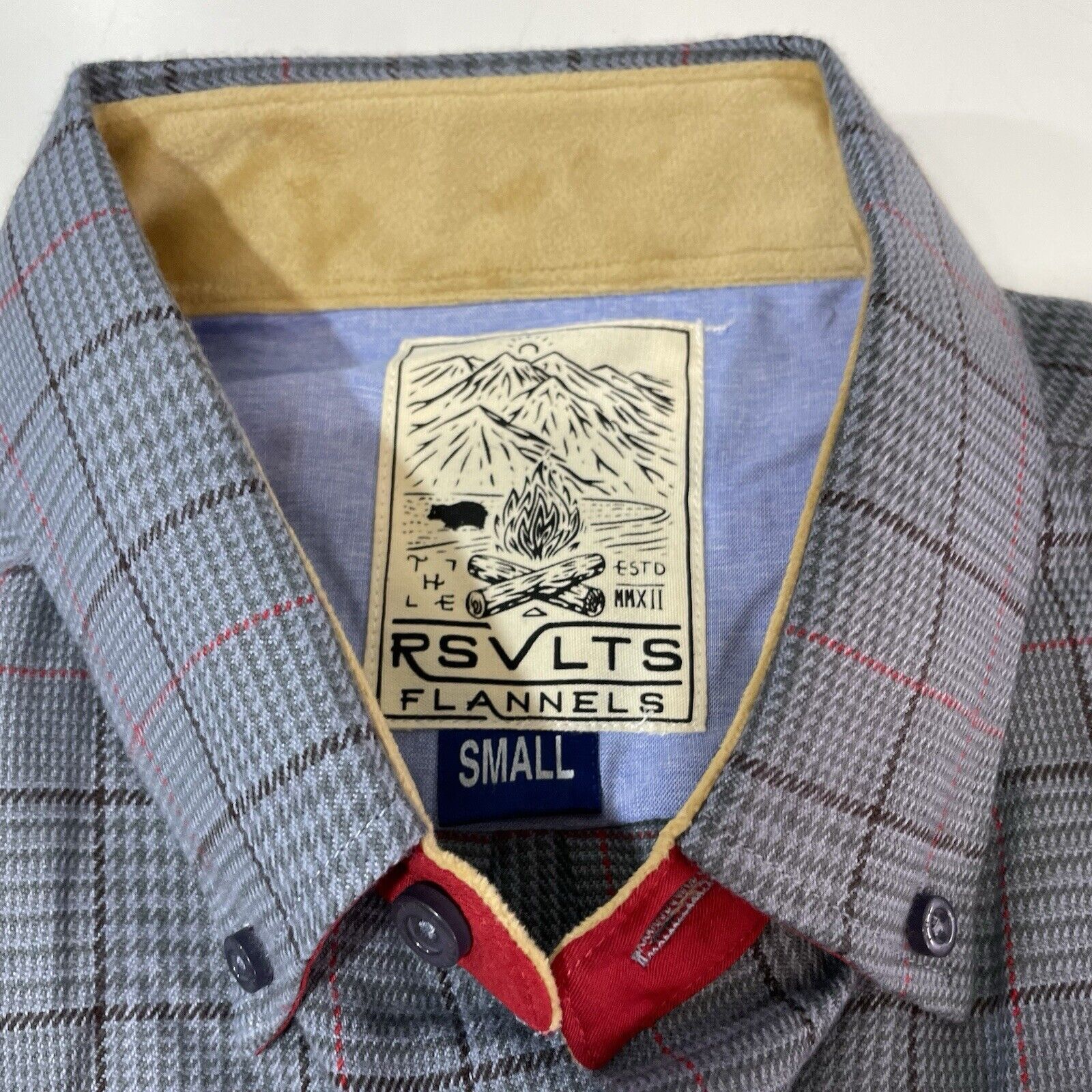 RVLT RSVLTS "The Draper" Long Sleeve Flannel Plaid Button Shirt Size US S / EU 44-46 / 1 - 4 Thumbnail
