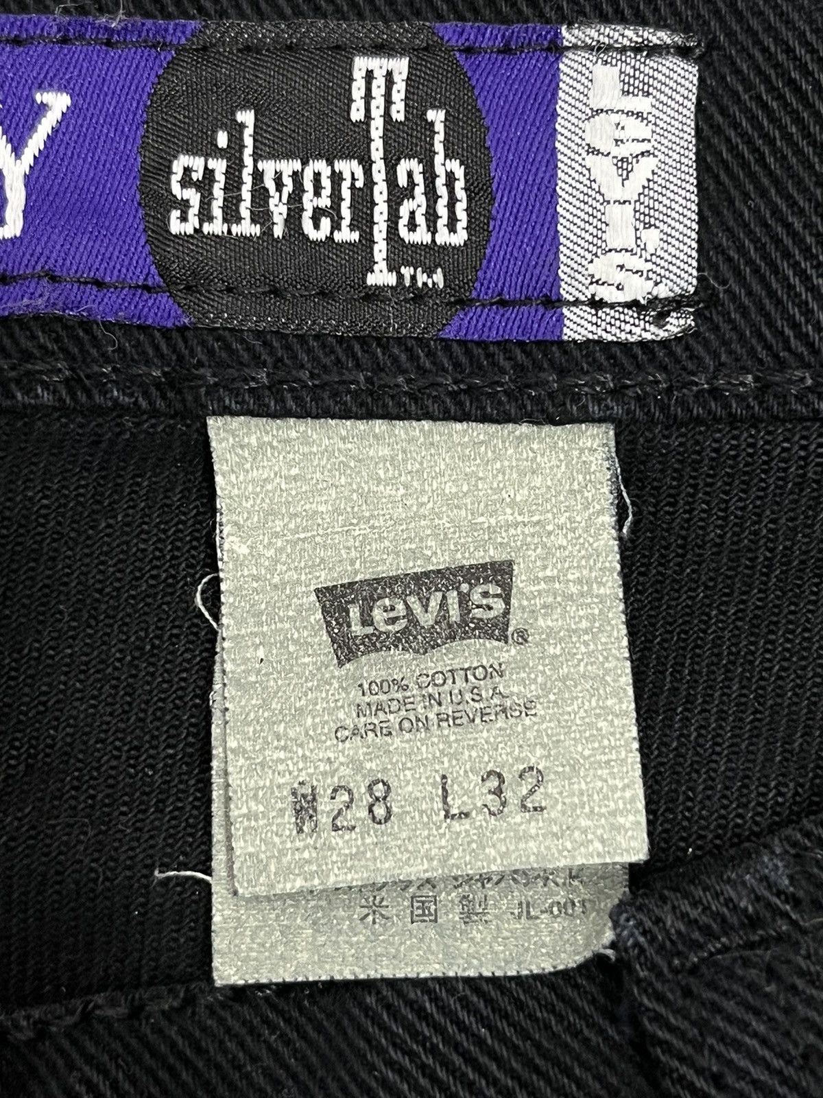 Levi's Vintage Clothing × Vintage FYE💥90’s Levi’s SILVERTAB BAGGY Black Denim Hip Hop Classic Size US 29 - 8 Thumbnail