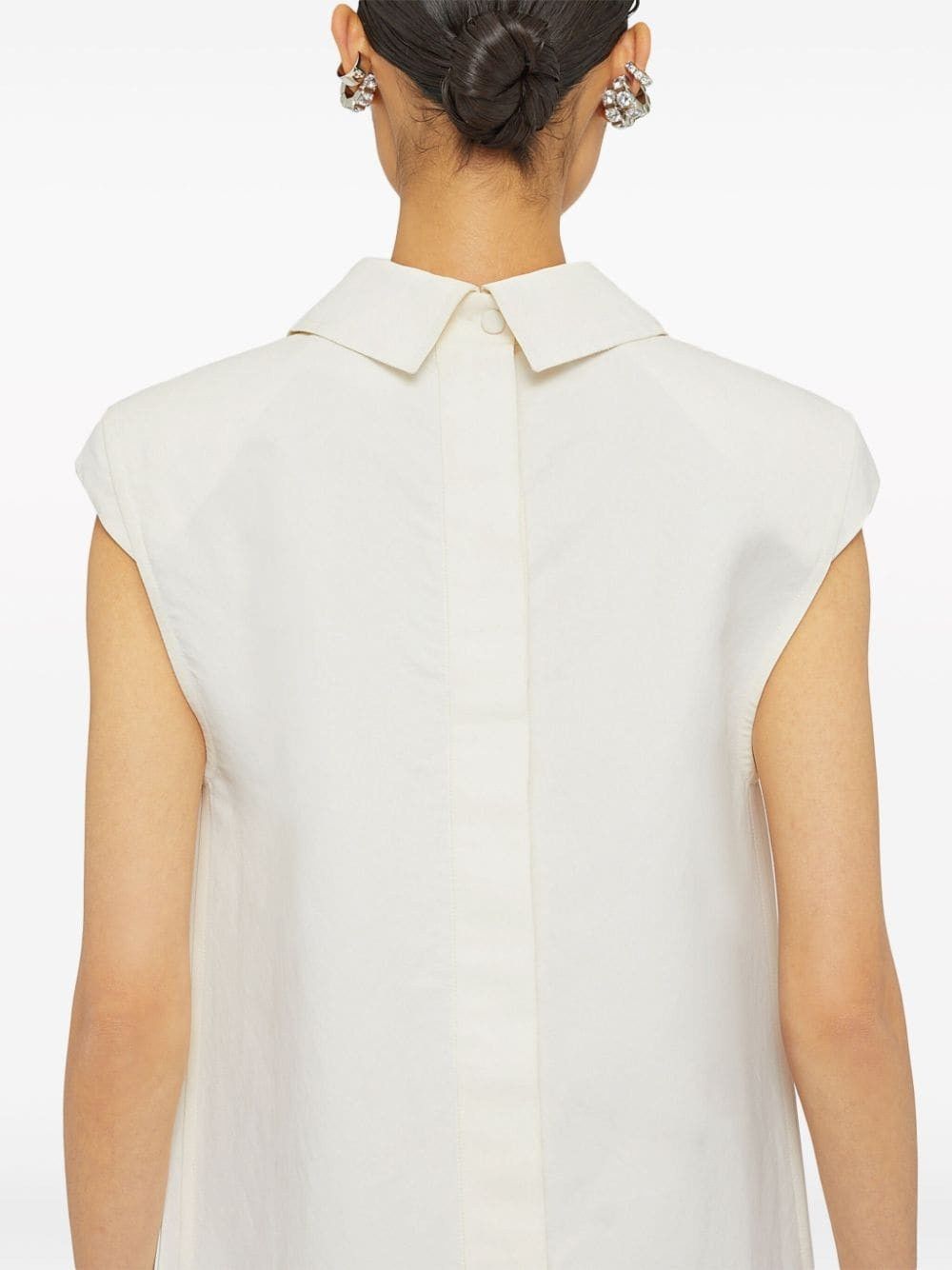 Jil Sander o1w1db10825 Dress in Ivory White Size M / US 6-8 / IT 42-44 - 4 Thumbnail