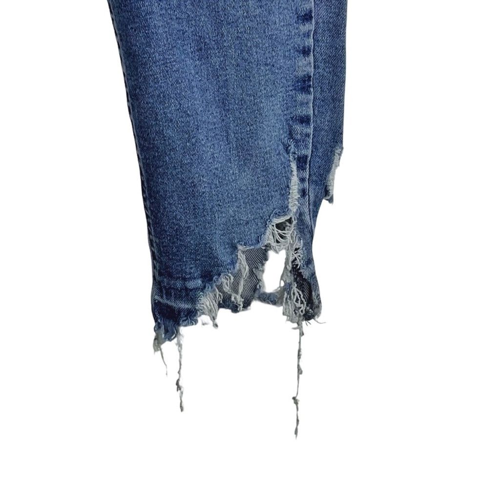 Topshop TOPSHOP Men's Blue Skinny Jeans with Chewed Ankles Petite 34 Size US 34 / EU 50 - 5 Thumbnail