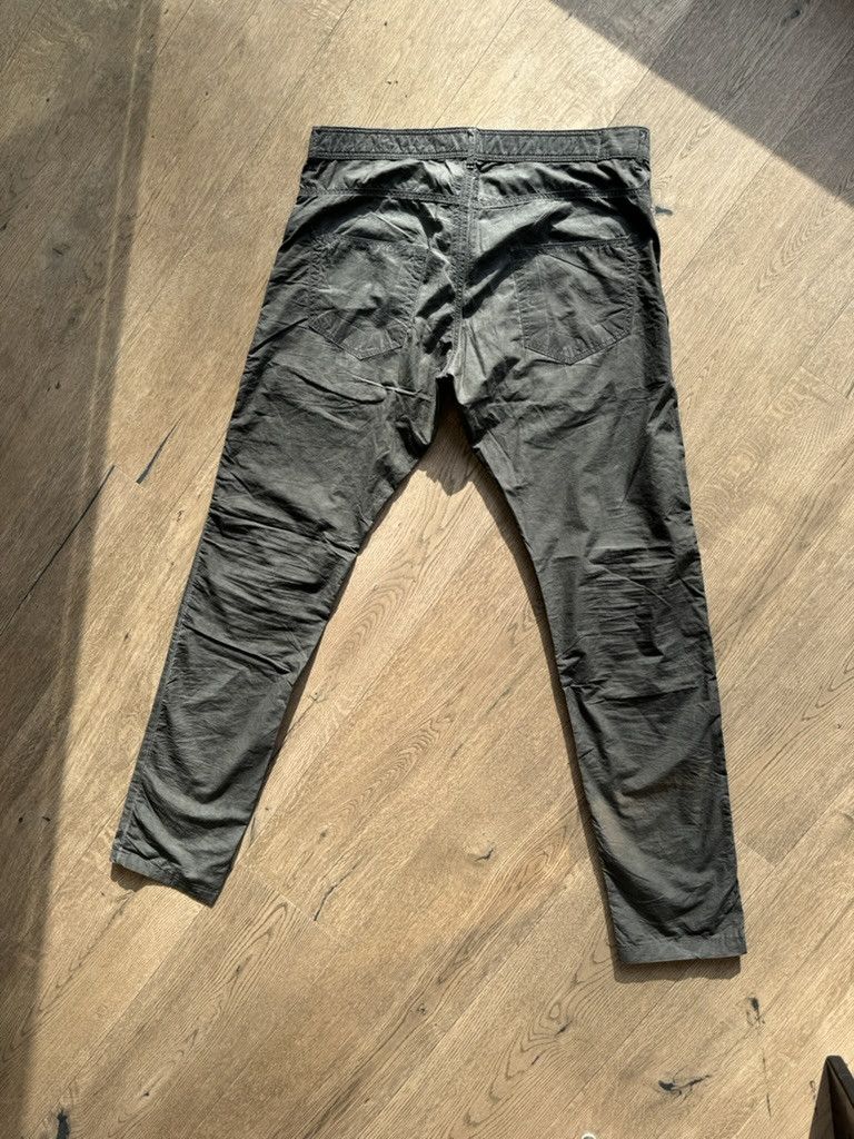 Rick Owens Drkshdw Rick Owens Olmar & Mirta dark grey waxed Pants Size US 34 / EU 50 - 2 Thumbnail