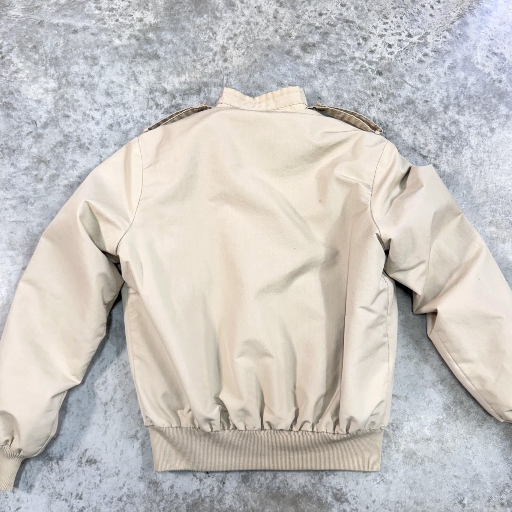 Epaulet VINTAGE Cal Craft Jacket Mens M Beige Faux Fur Lined Full Zip Epaulet USA 80s Bomber Shirt Mens Size US M / EU 48-50 / 2 - 5 Thumbnail