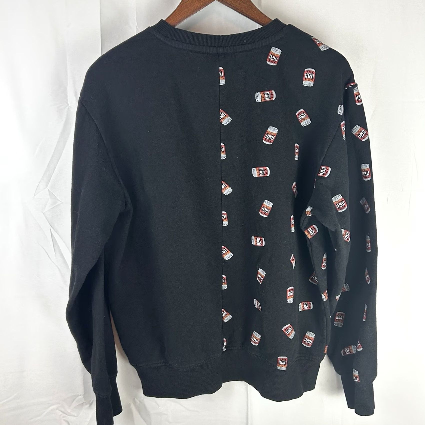 Vintage VINTAGE The Simpsons Men’s Sweatshirt Black Burping Homer Duff Beer Half AOP Crew Neck Long Sleeve M Adults Graphic Print Logo Size US M / EU 48-50 / 2 - 8 Thumbnail