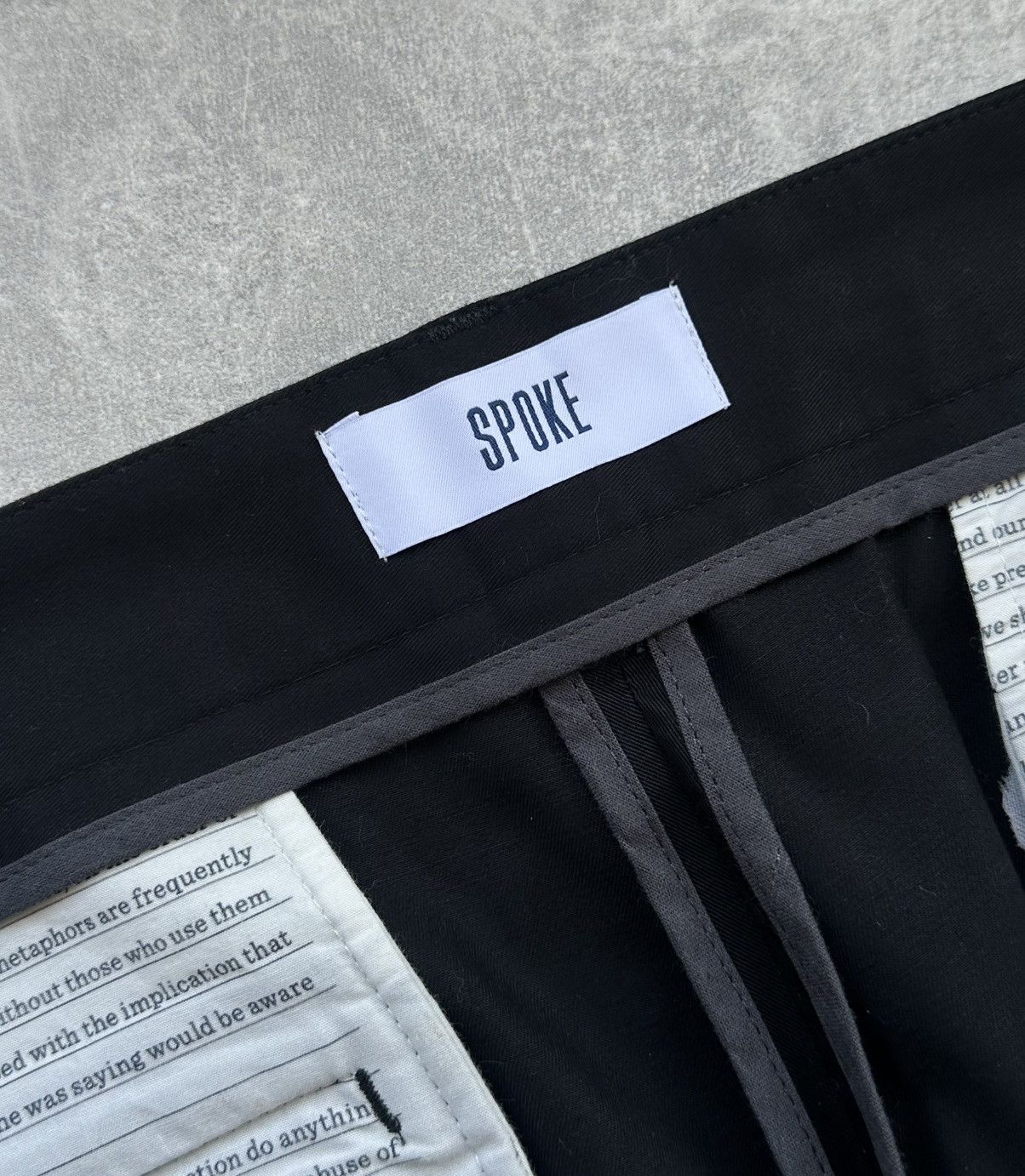 SPOKE Spoke Mens Chino Trousers Size 34 Black Sharps Straight leg Size US 34 / EU 50 - 5 Thumbnail