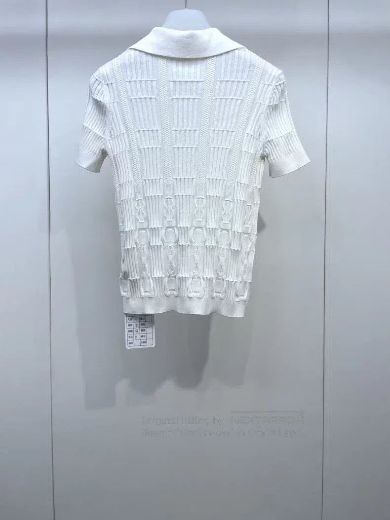 Hermes Hermes Jacquard polo knit short sleeve Size XXS / US 00 / IT 34 - 2 Thumbnail